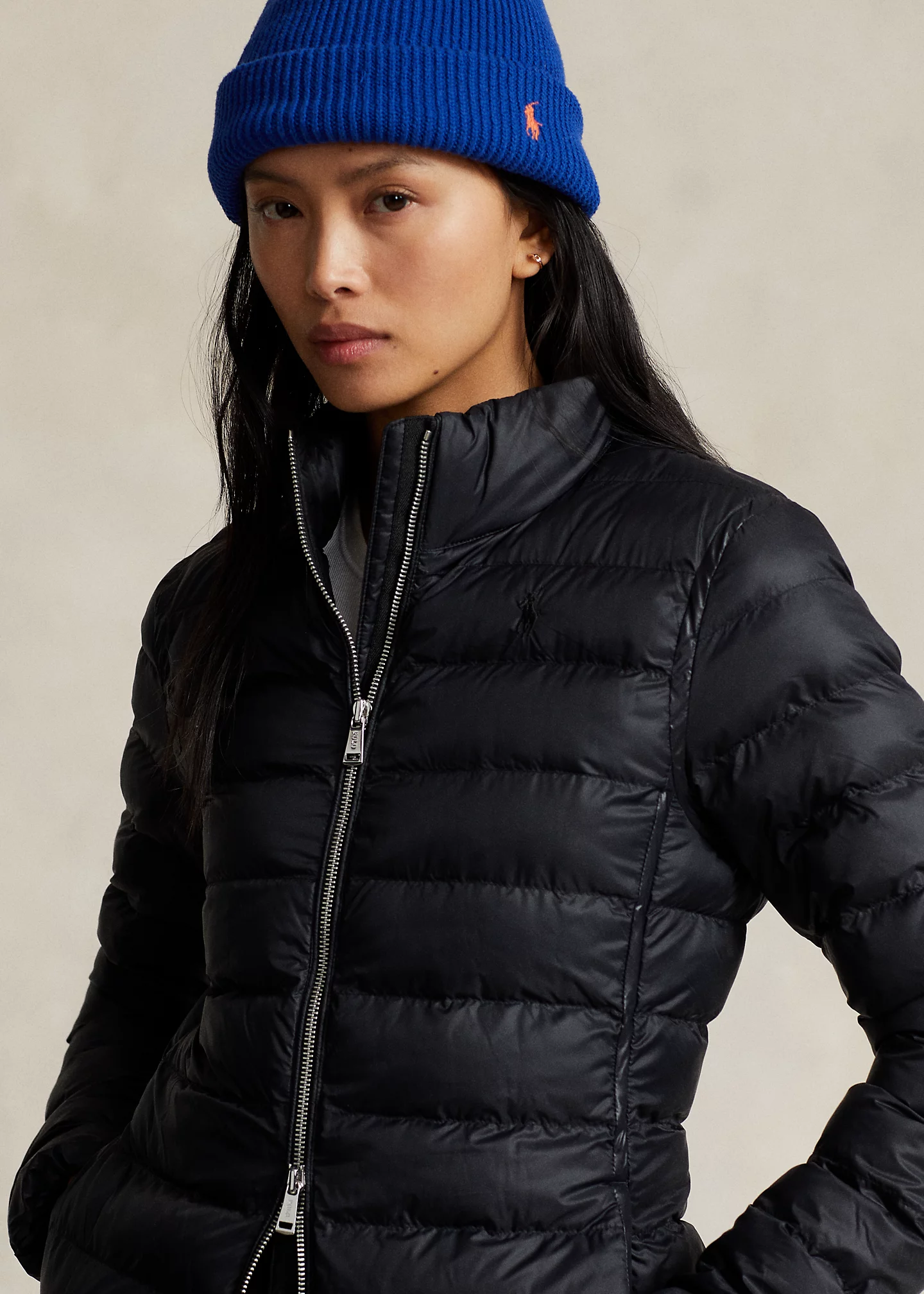 Packable Water-Repellent Quilted Coat