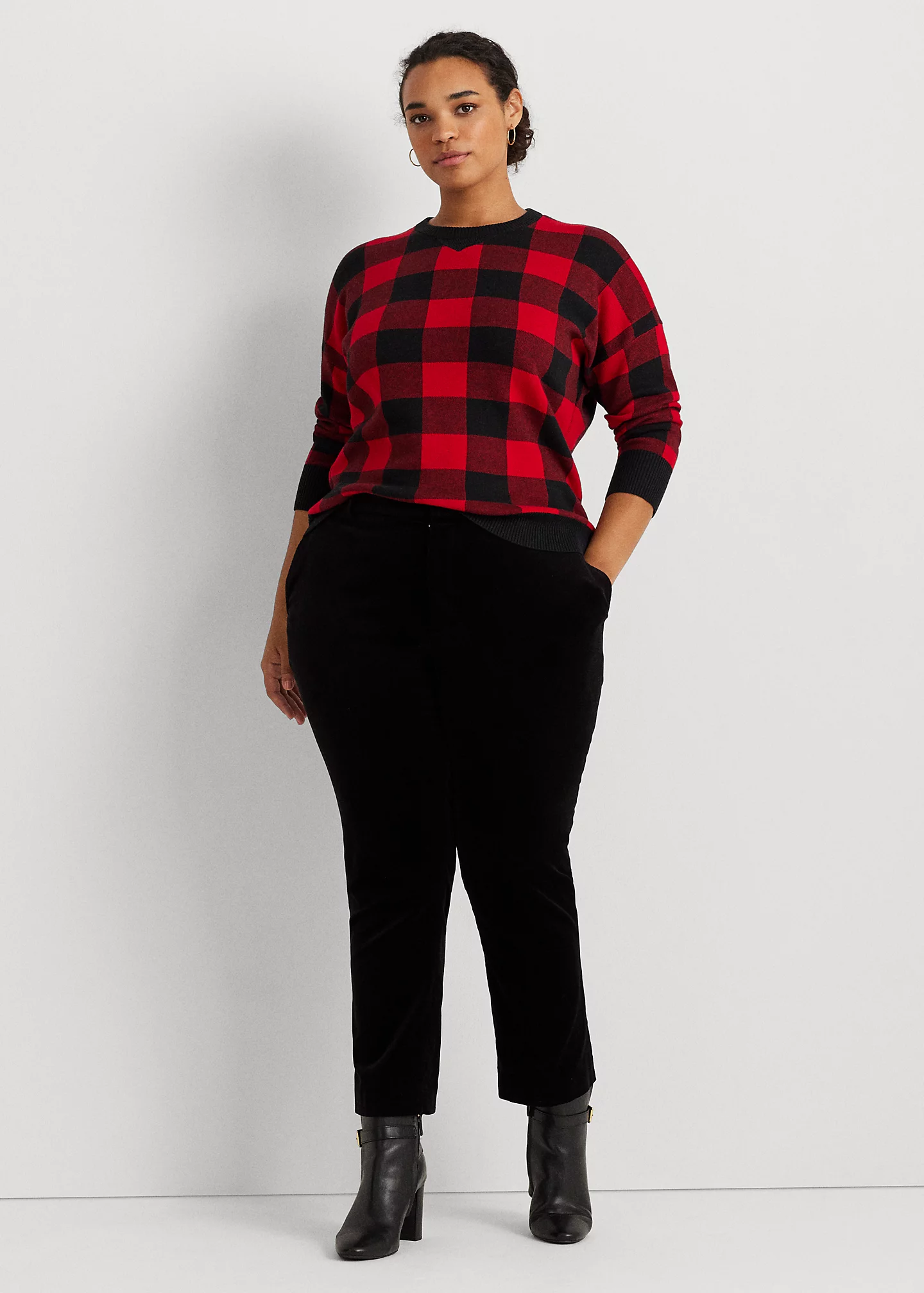 Buffalo Check Cotton-Blend Sweater