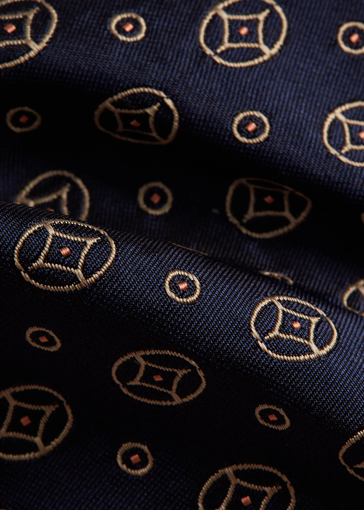 Handmade Silk Brocade Foulard Tie