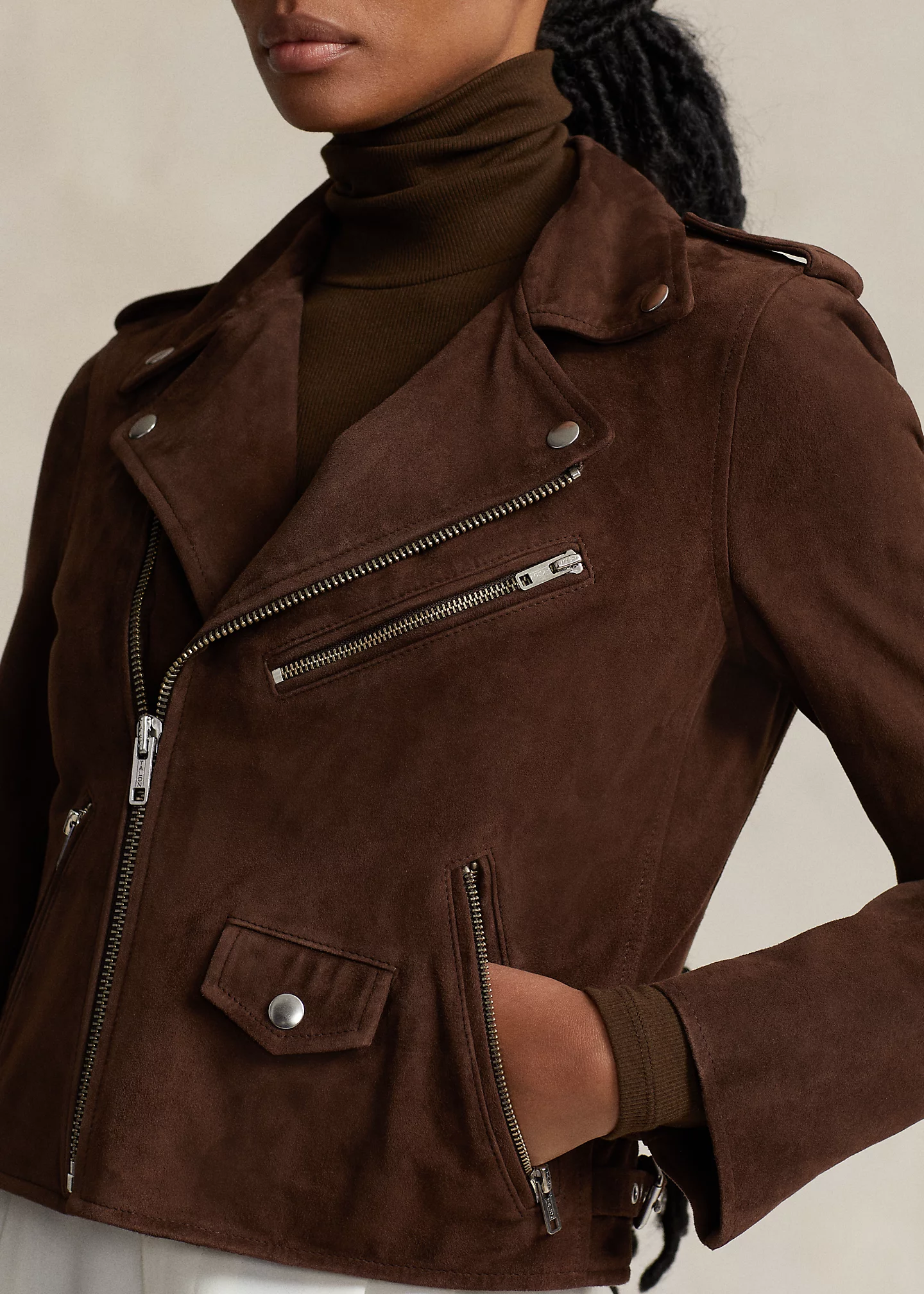 Suede Moto Jacket