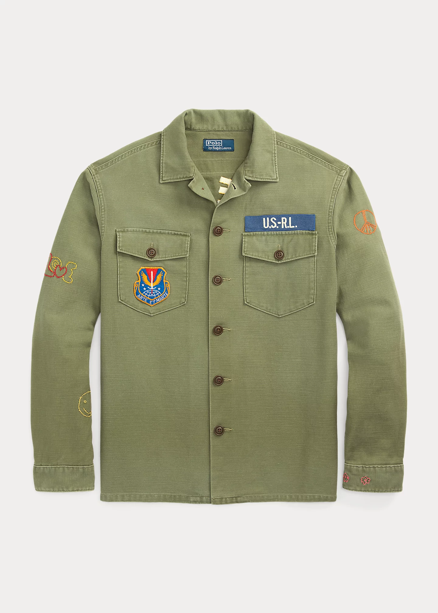 Classic Fit Peace Love Polo Shirt