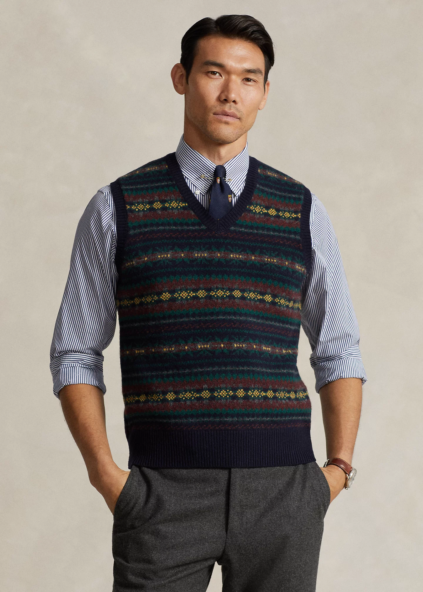 Fair Isle Wool Sweater Vest