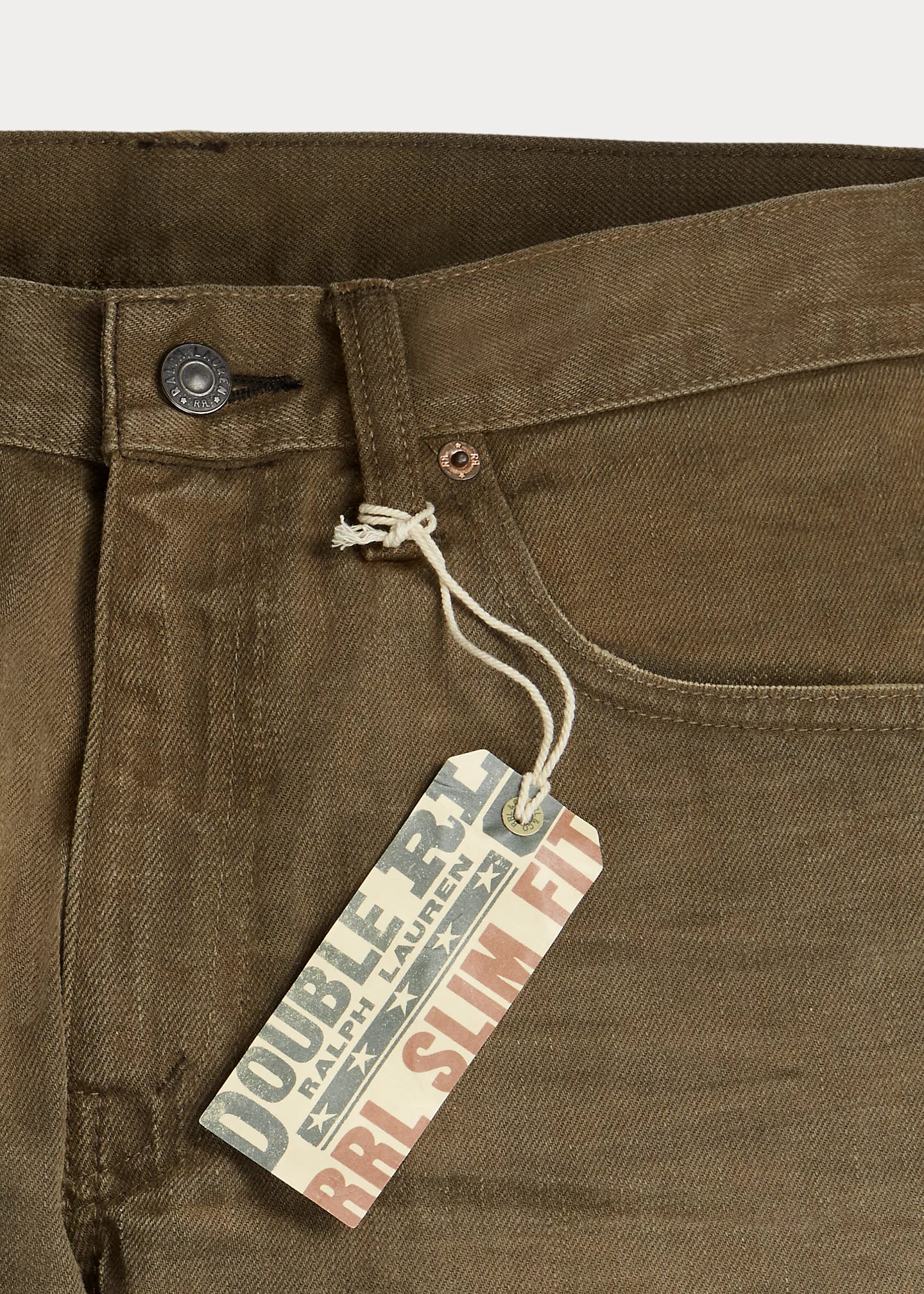 Slim Fit Distressed Brown Jean