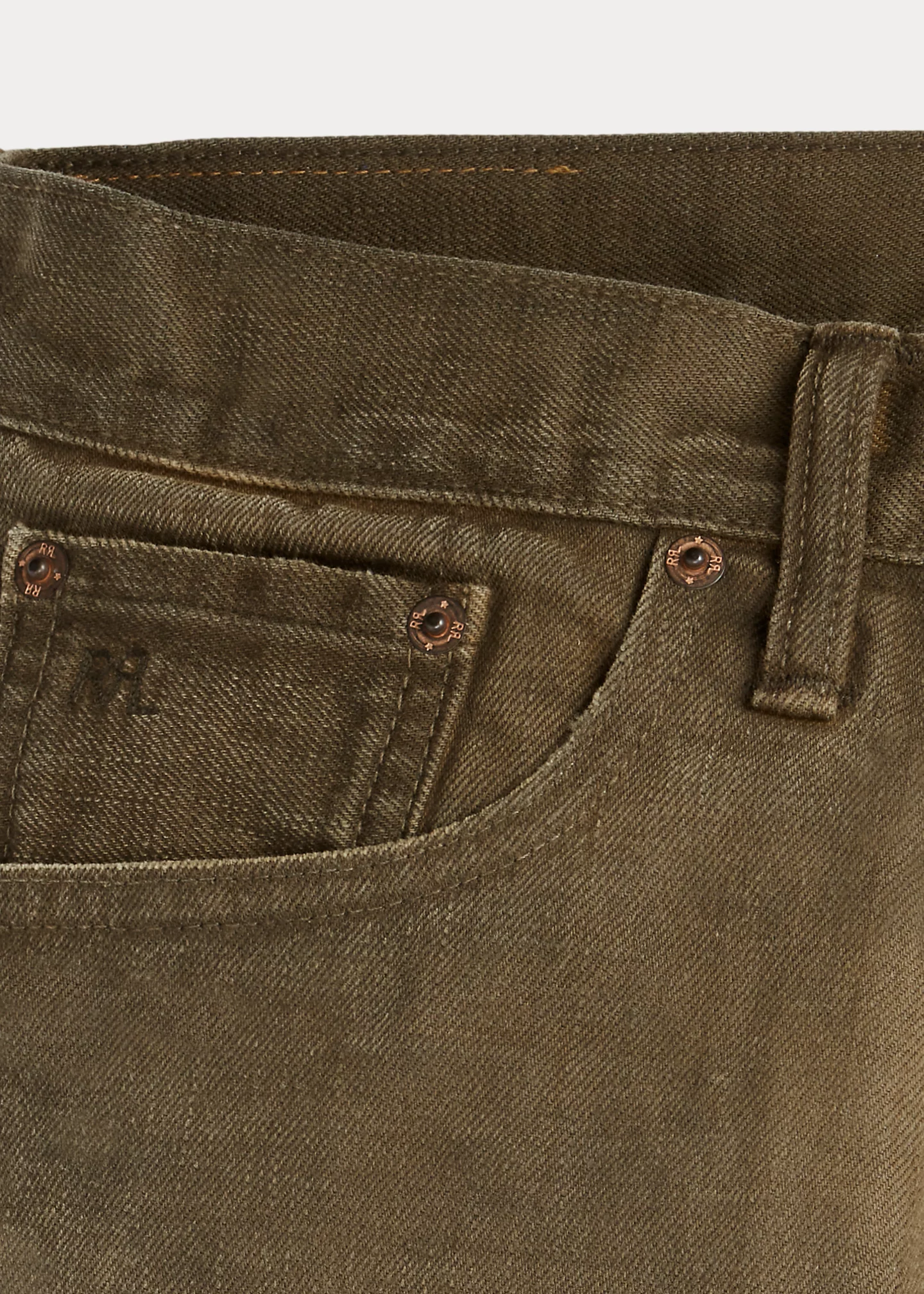 Slim Fit Distressed Brown Jean