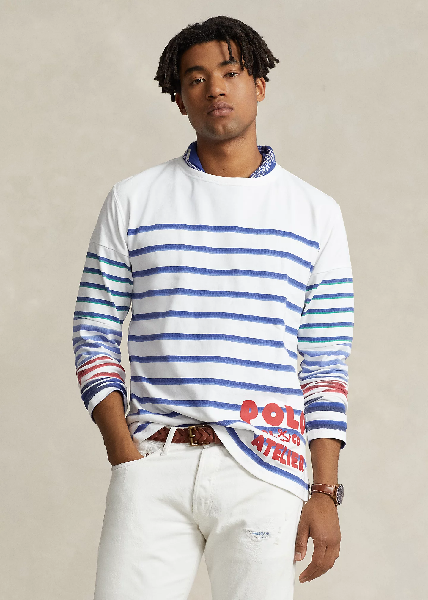 Classic Fit Striped Jersey T-Shirt