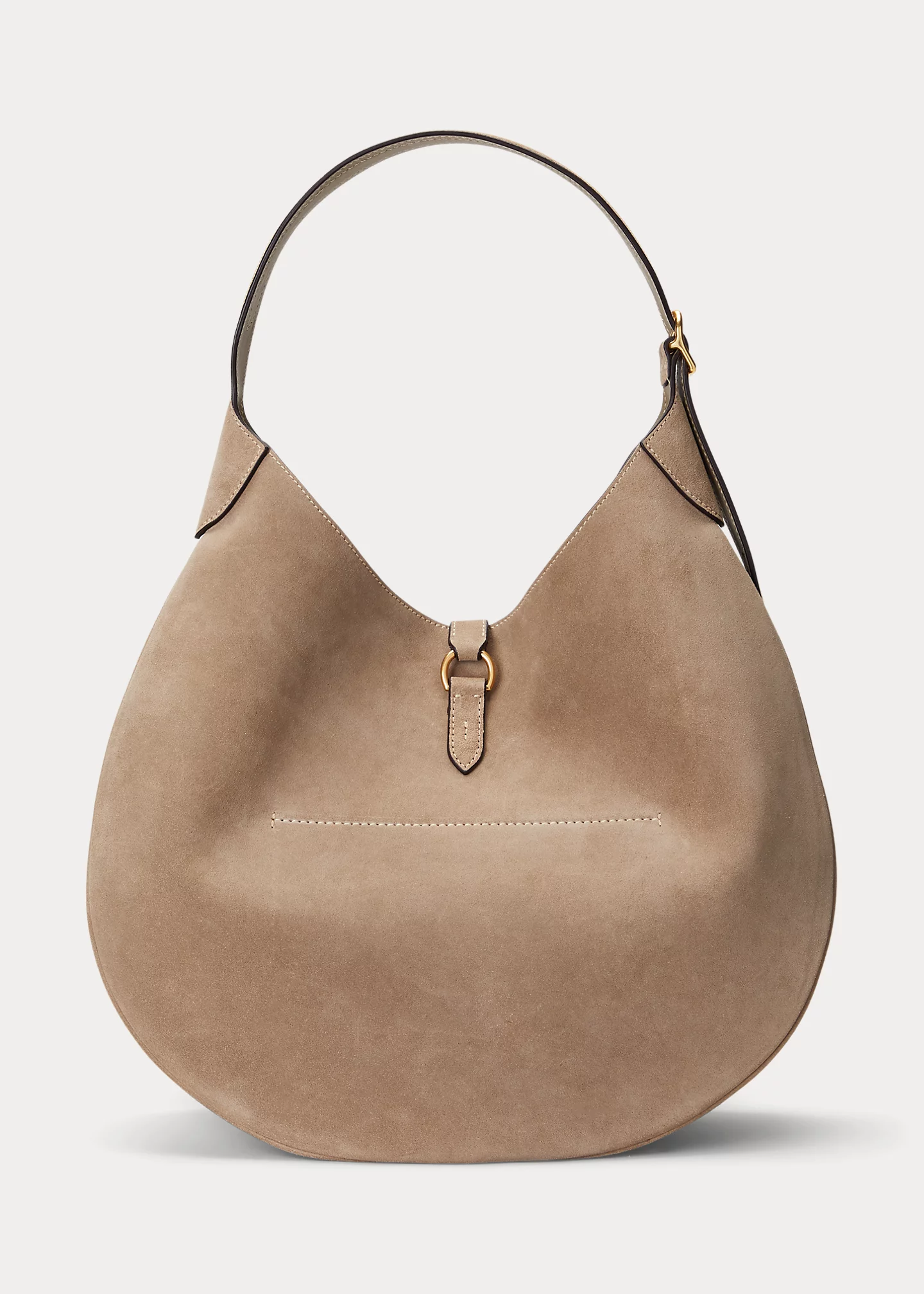 Polo ID Suede Large Shoulder Bag