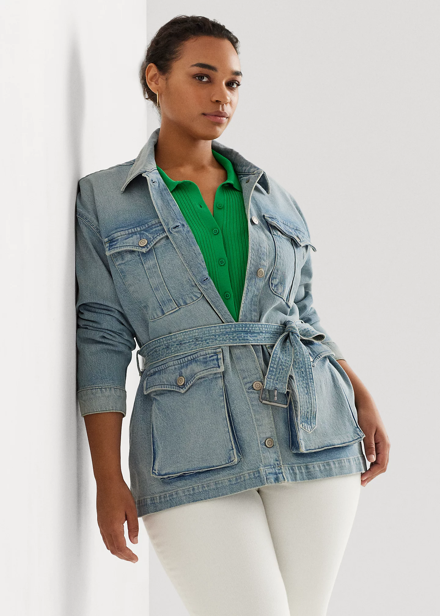 Belted Denim Field Jacket
