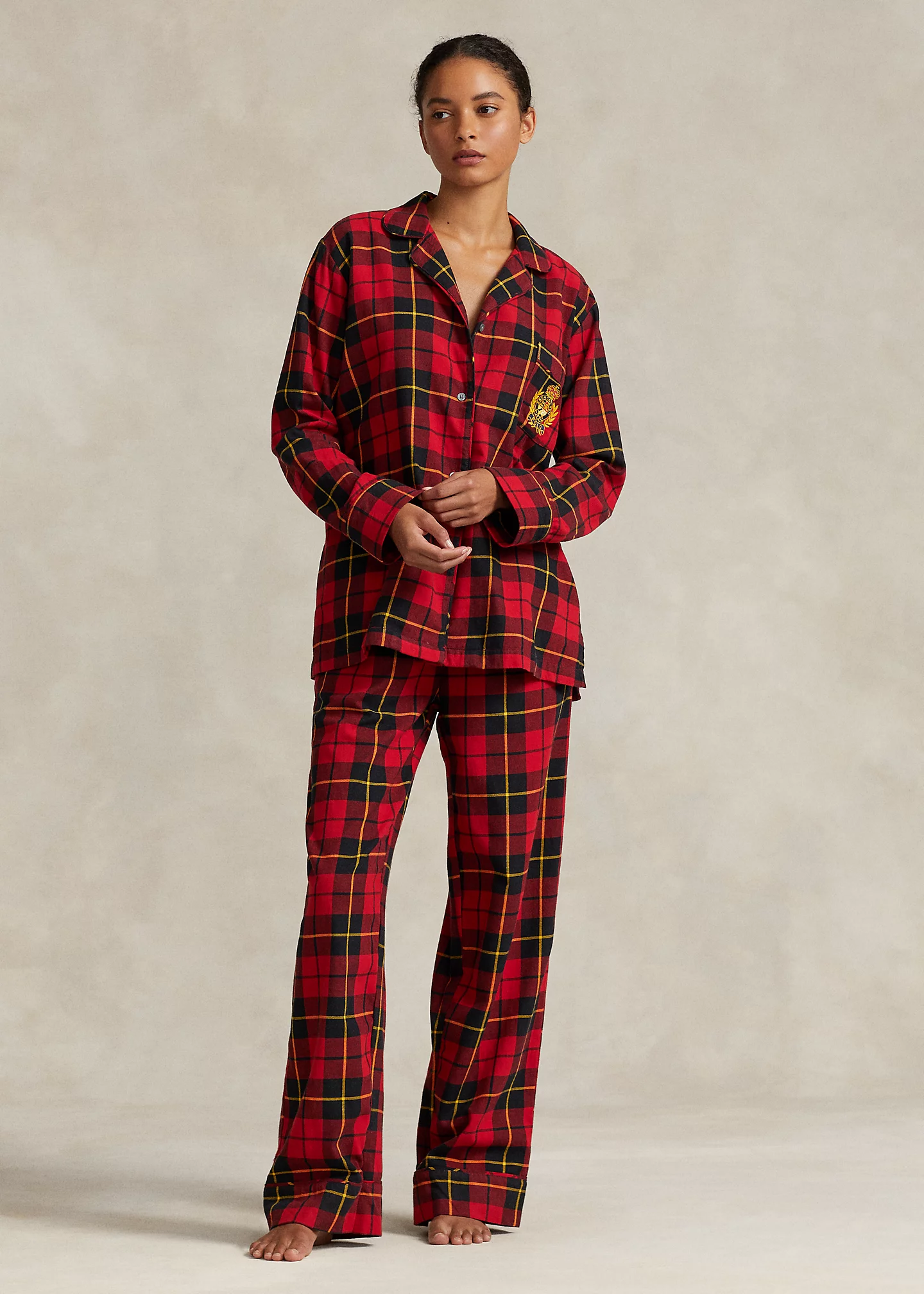 Plaid Flannel Pajama Set