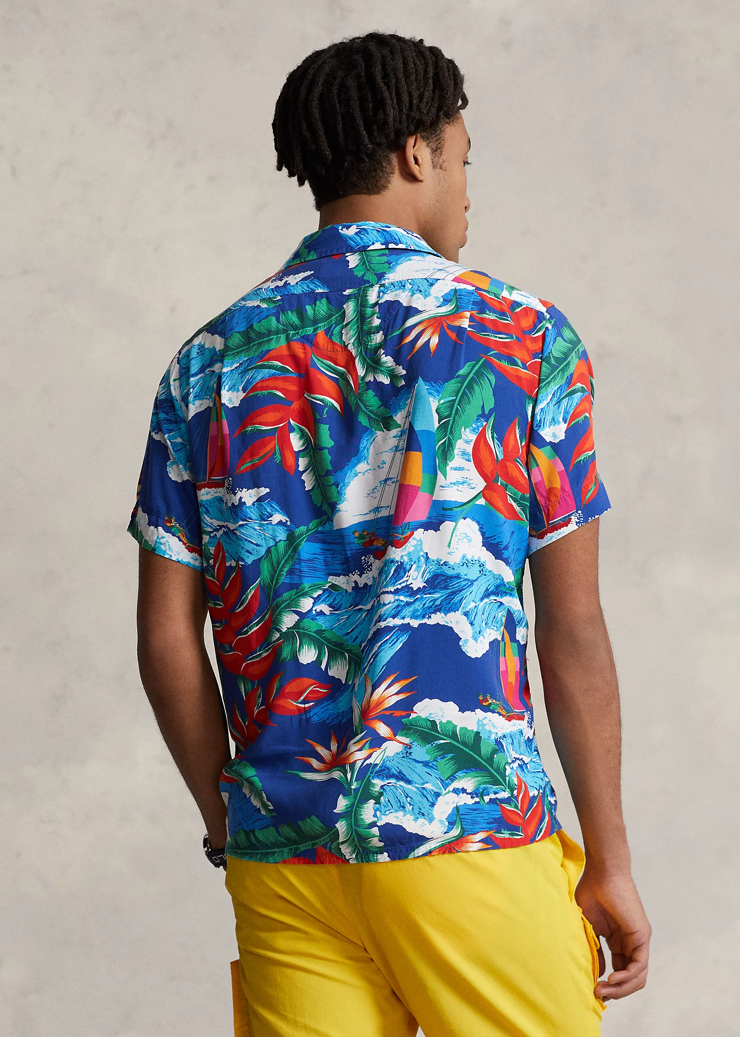Classic Fit Hoffman Print Camp Shirt
