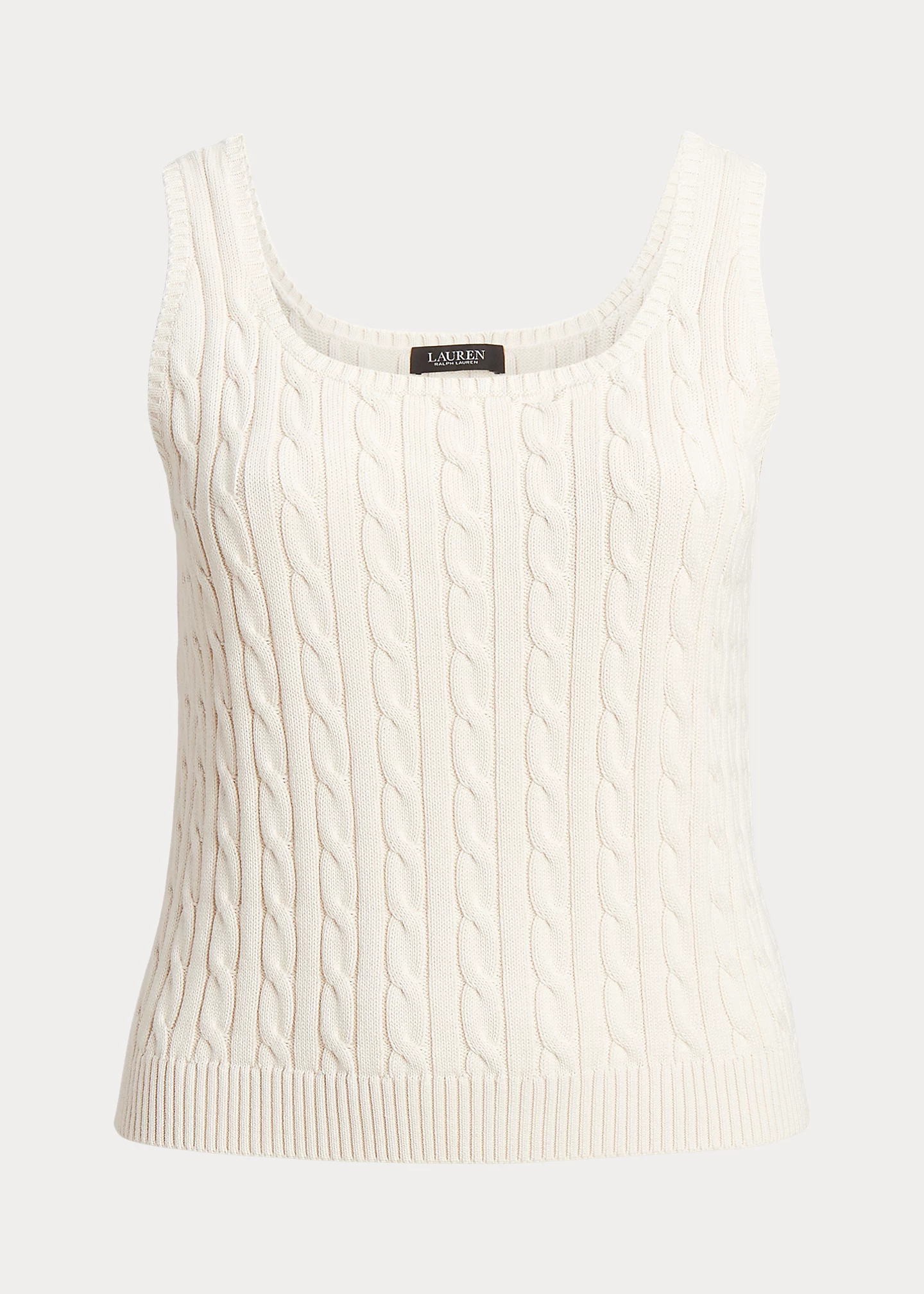 Cable-Knit Sleeveless Sweater