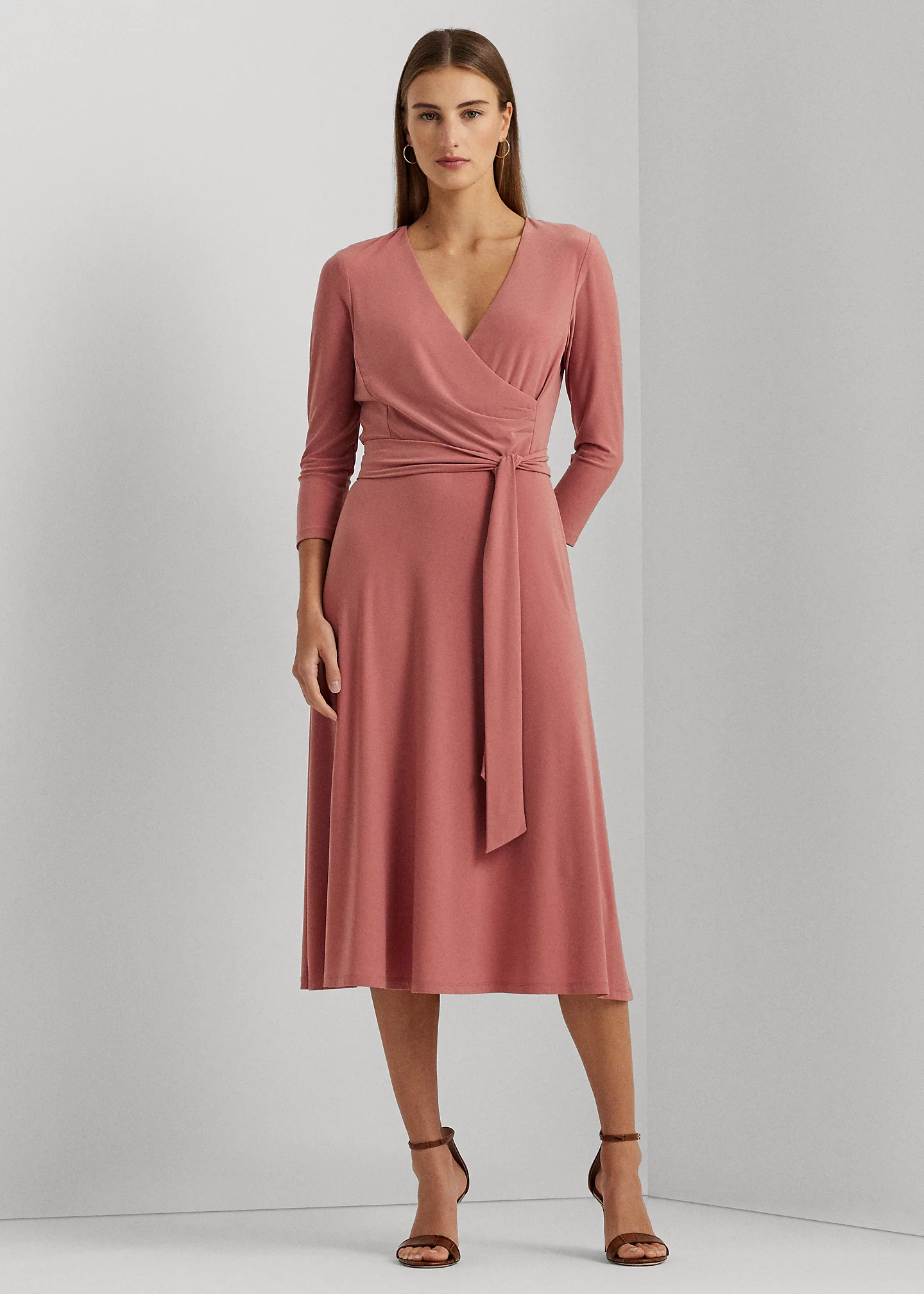 Surplice Jersey Dress