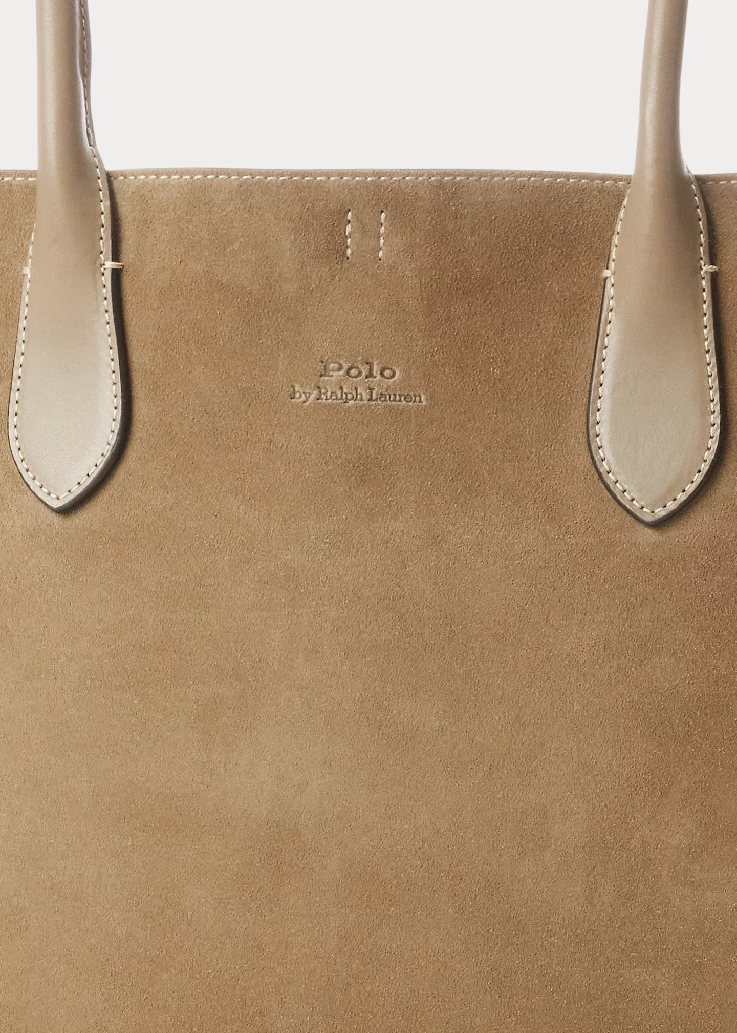 Leather-Trim Suede Large Bellport Tote