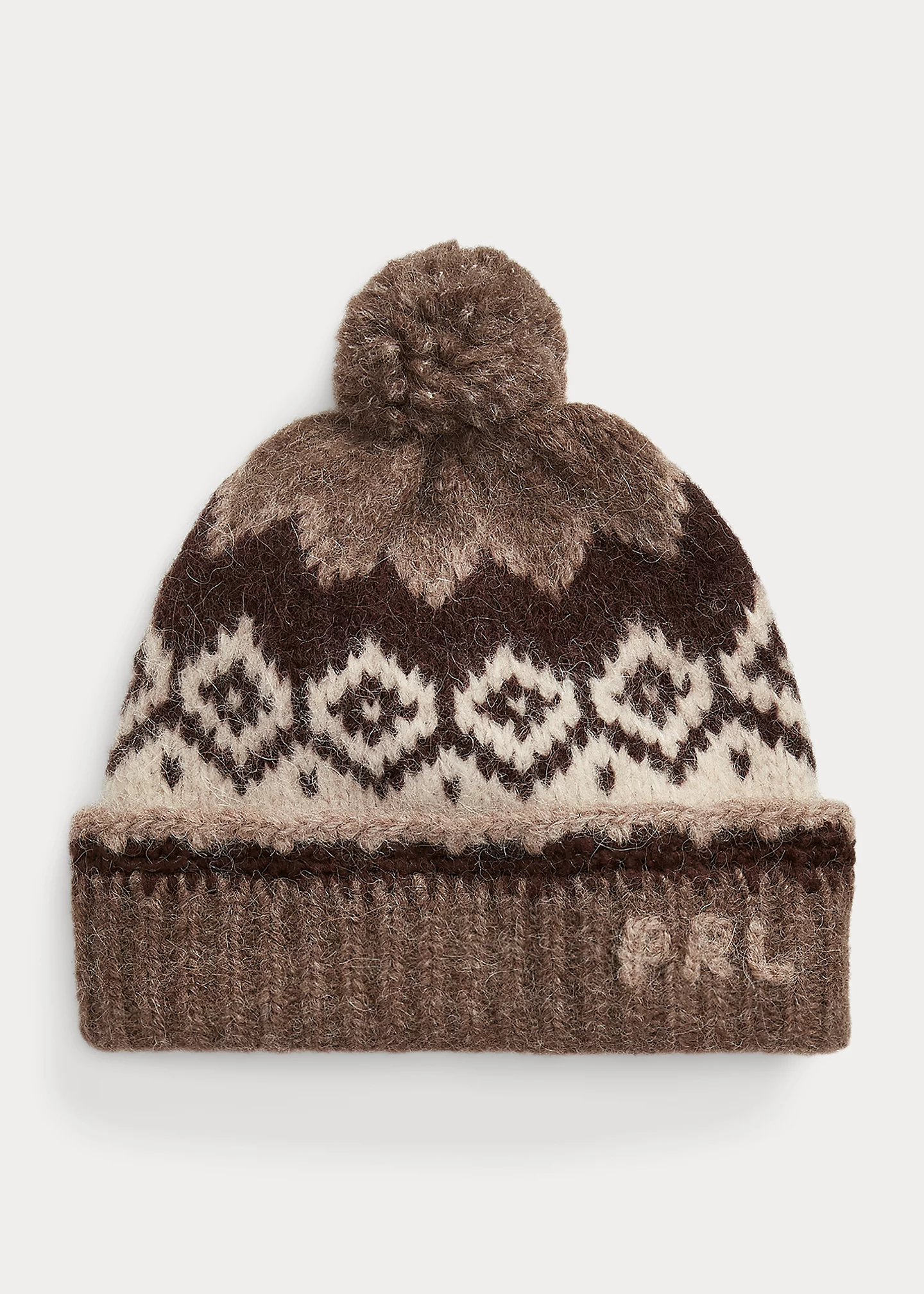 Alpaca-Wool-Blend Pom-Pom Beanie