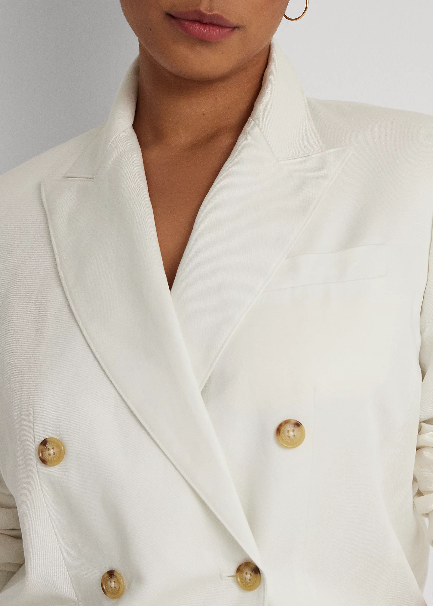 Double-Breasted Linen-Blend Twill Blazer
