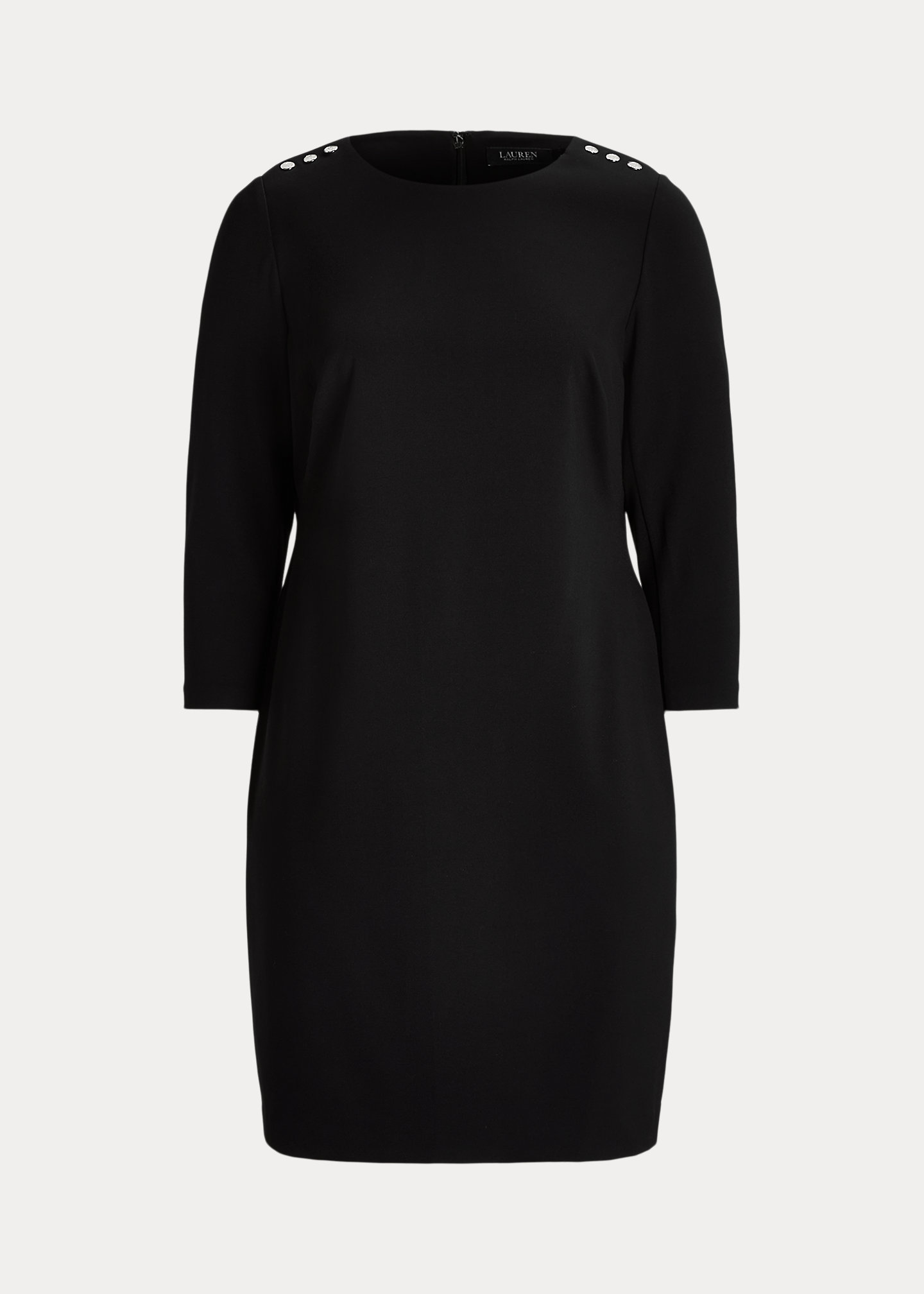 Ponte Three-Quarter-Sleeve Dress