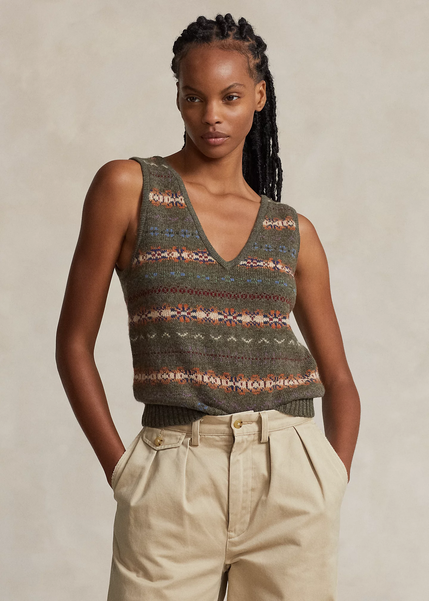 Fair Isle Sweater Tank Top
