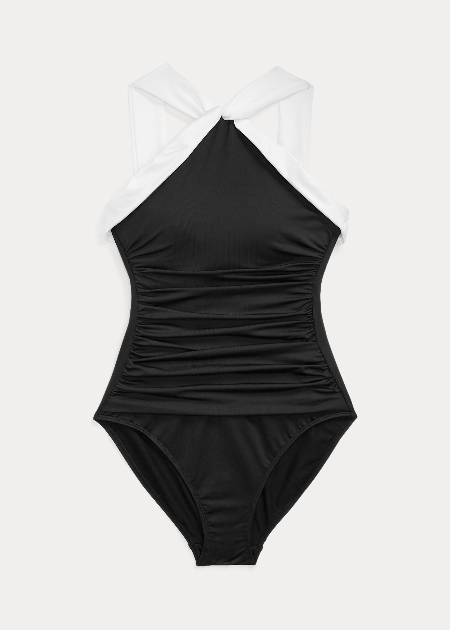 Two-Tone High-Neck One-Piece