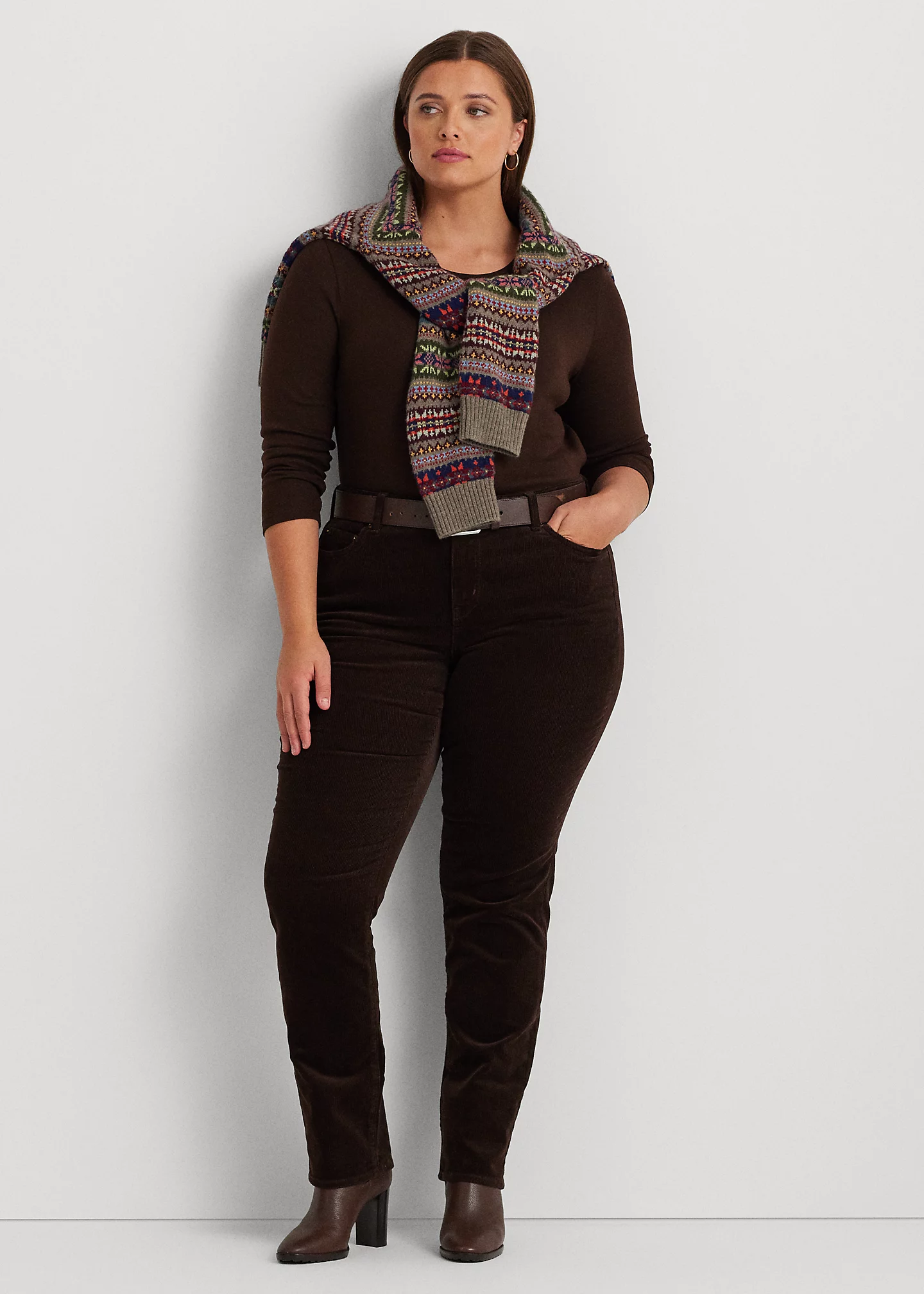 Cotton-Blend Long-Sleeve Top