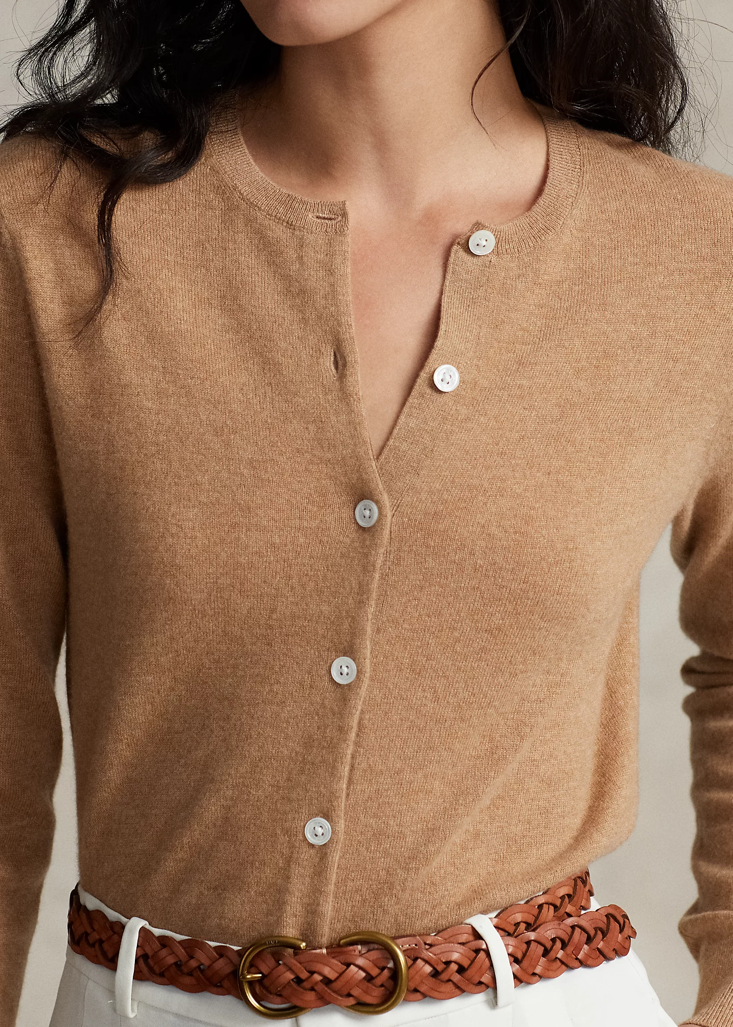 Cashmere Crewneck Cardigan
