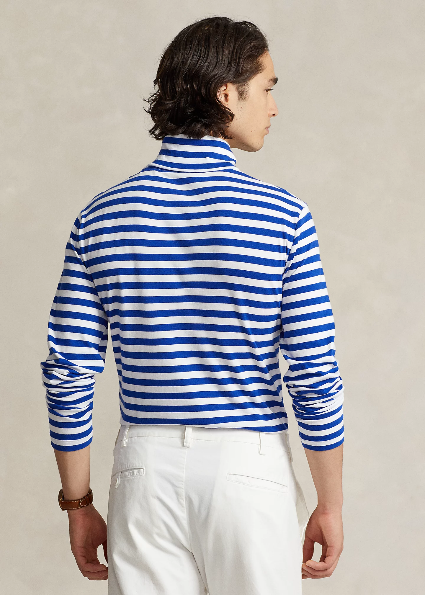 Striped Lisle Turtleneck