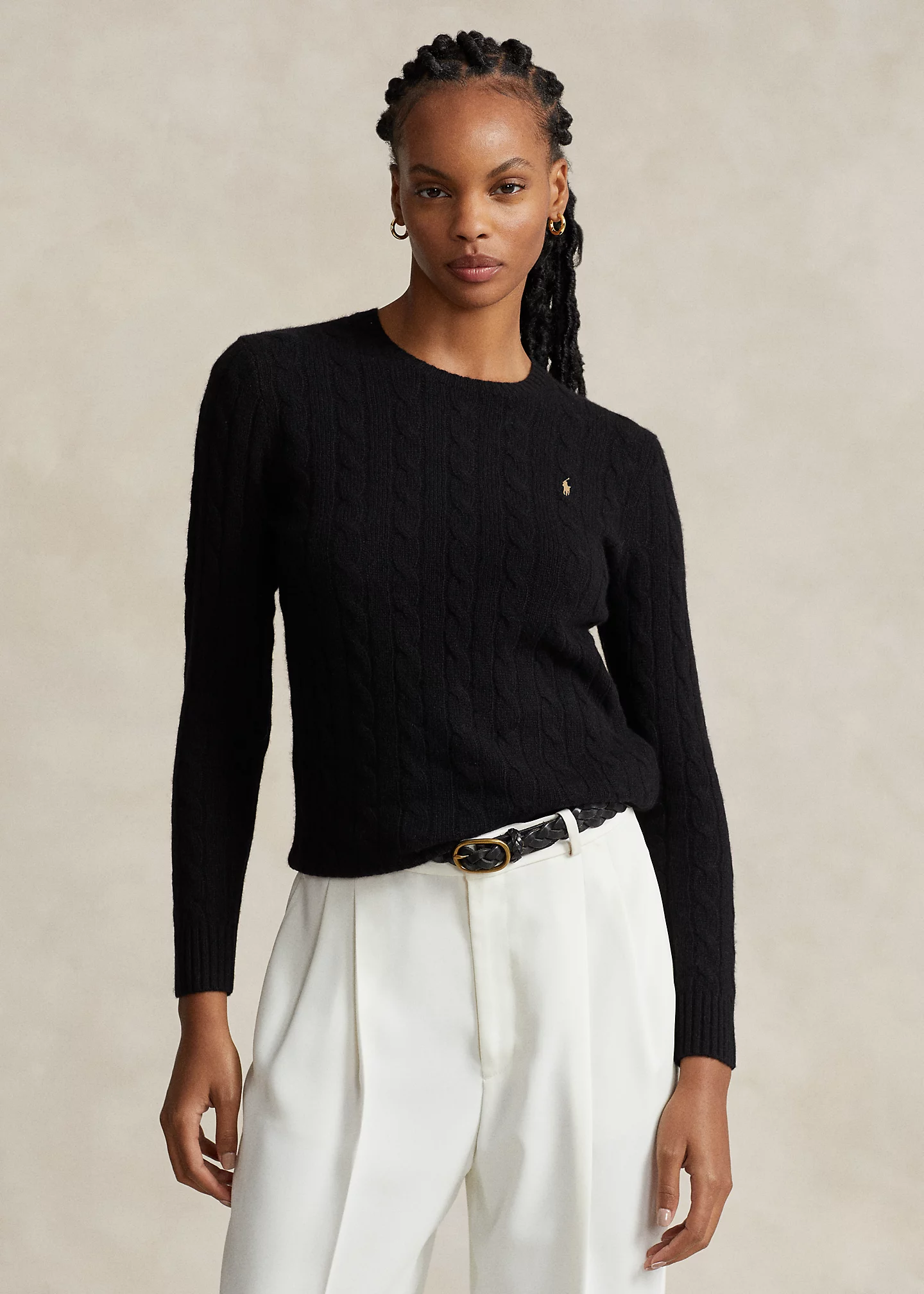 Cable-Knit Wool-Cashmere Sweater