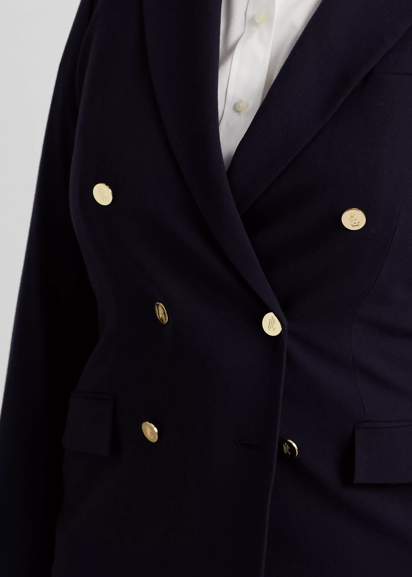 Double-Breasted Wool Crepe Blazer