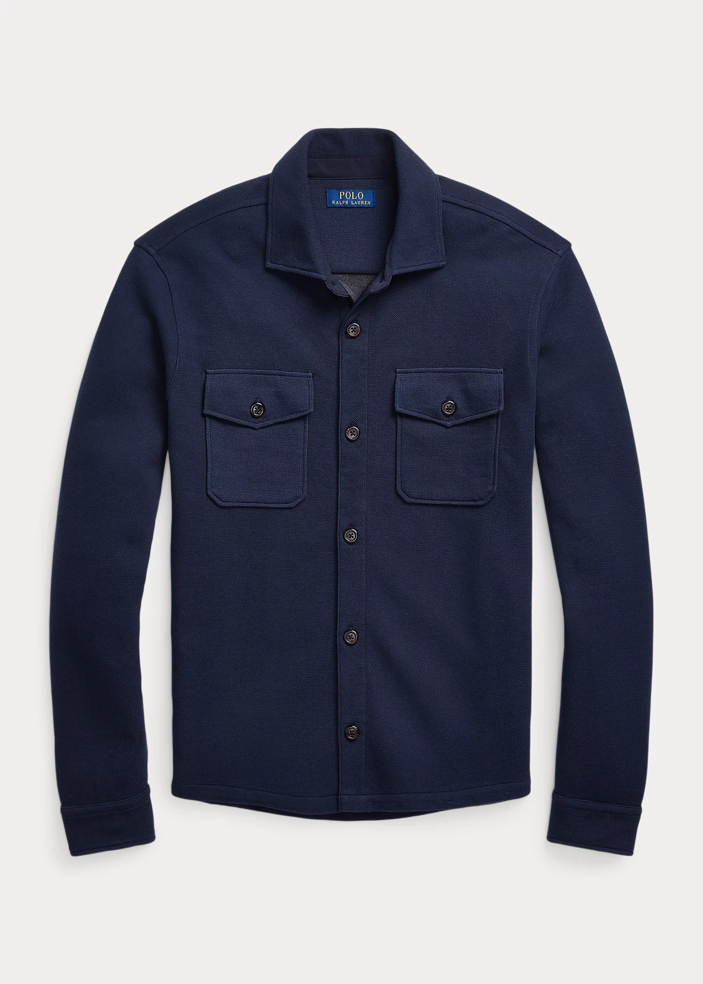 Double-Knit Mesh Overshirt