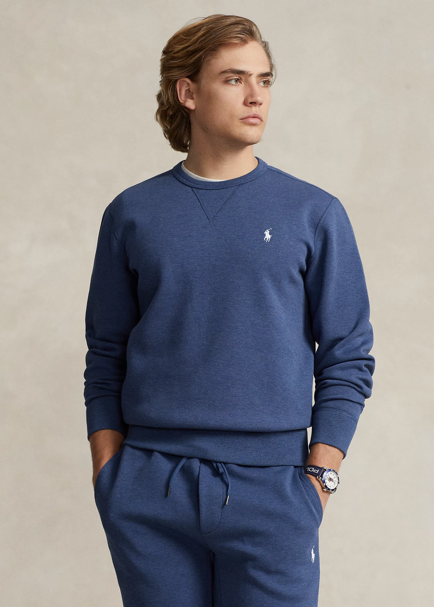 Marled Double-Knit Sweatshirt