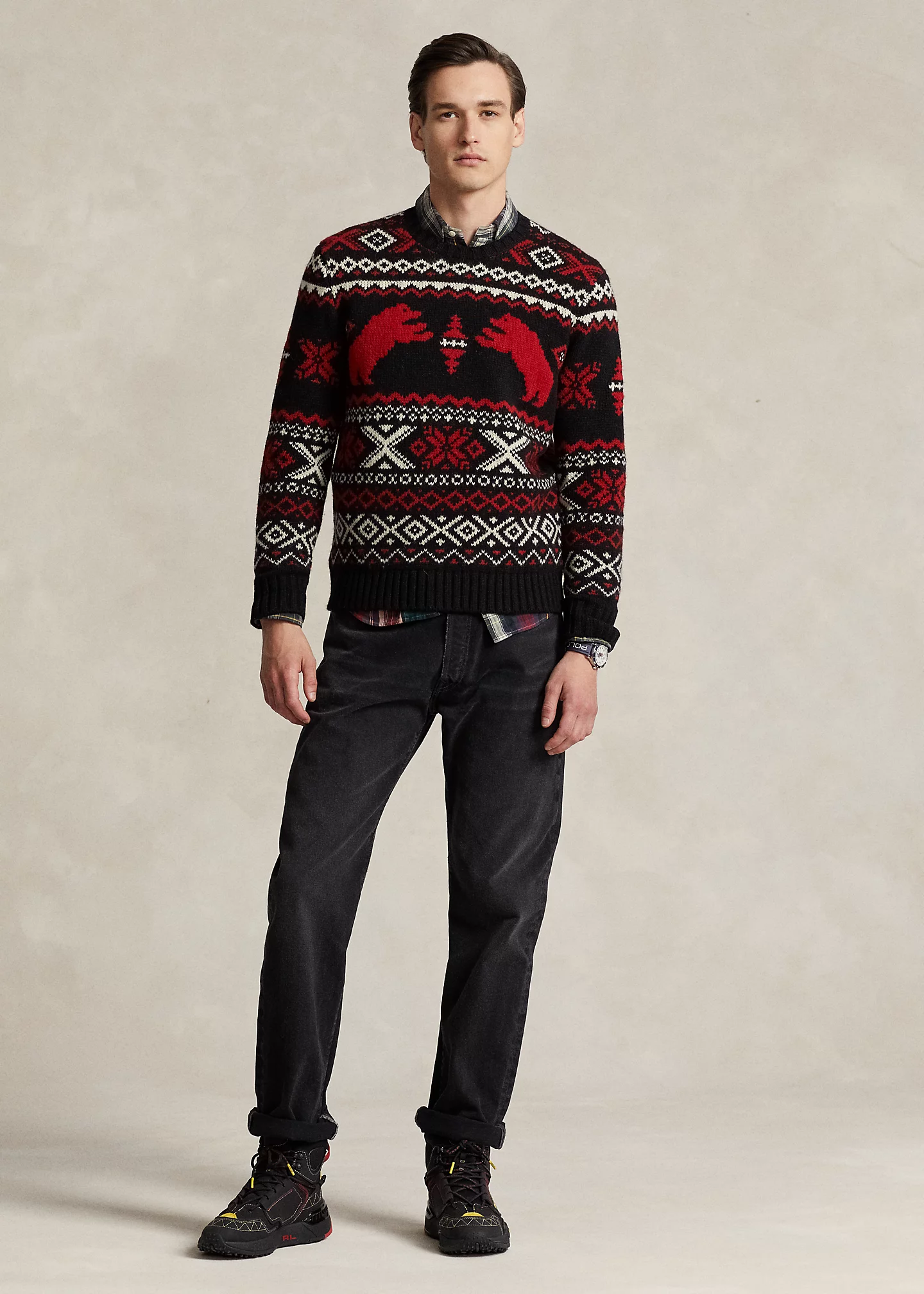 Polar Bear Fair Isle Wool Sweater