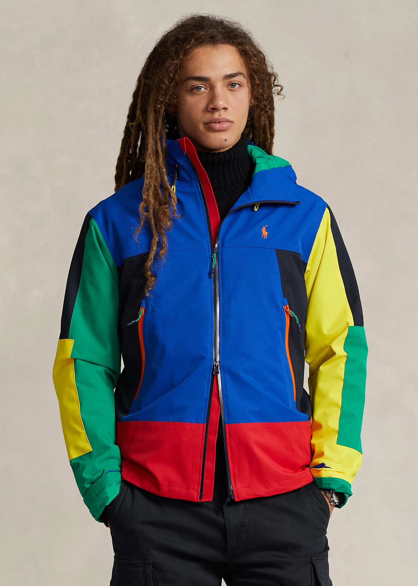 Color-Blocked Water-Resistant Jacket