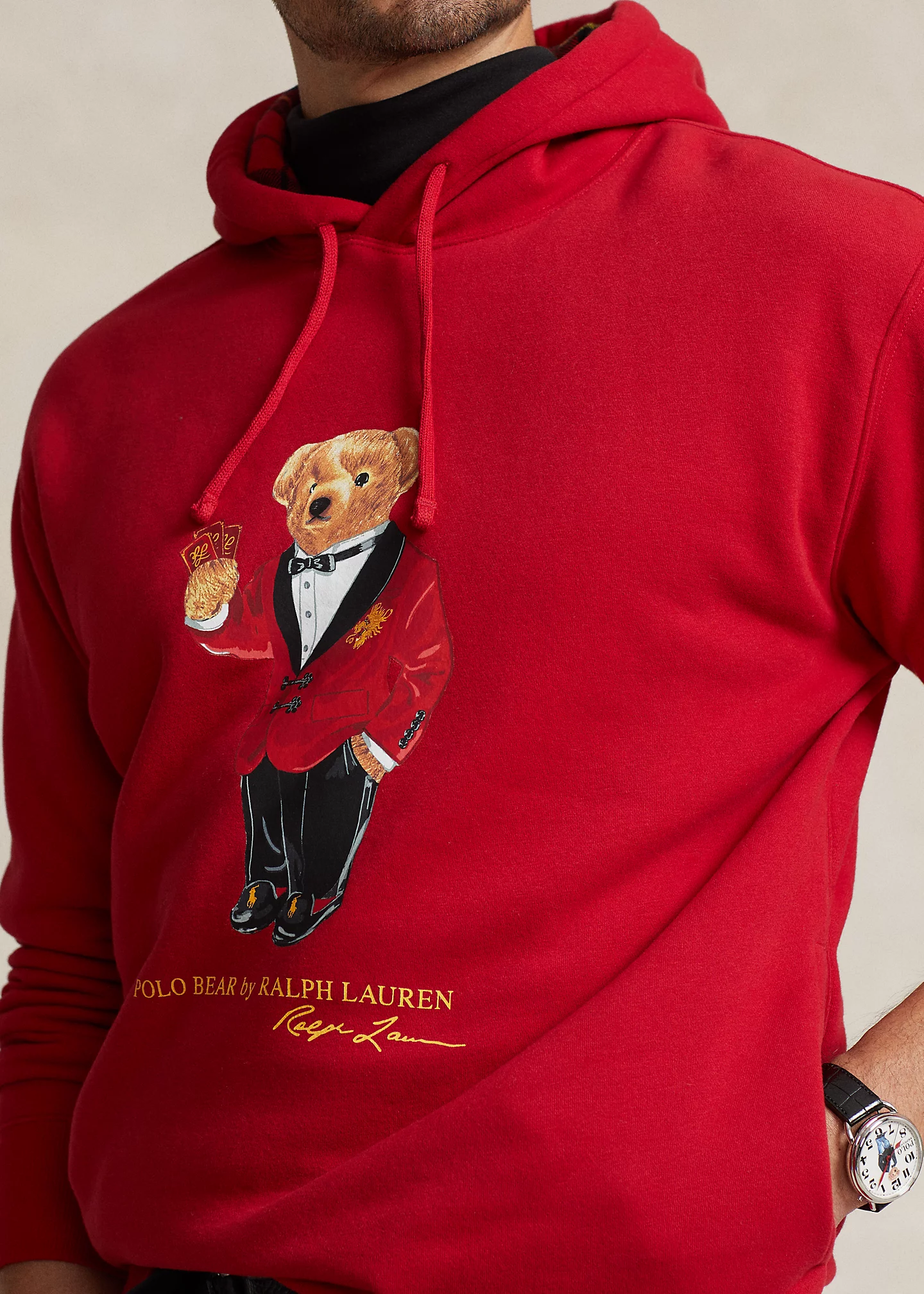 Lunar New Year Polo Bear Fleece Hoodie