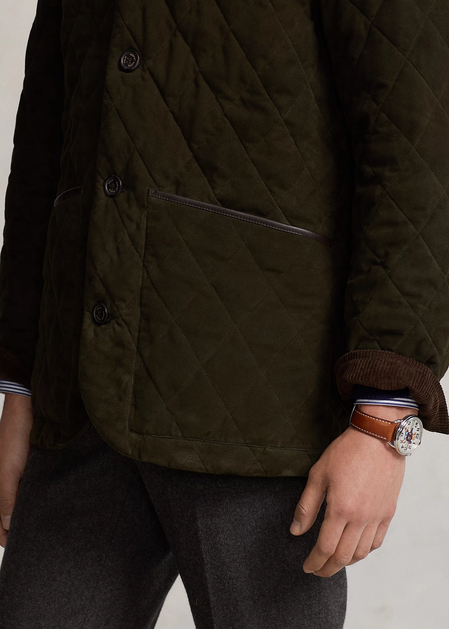 Quilted Suede Barn Coat