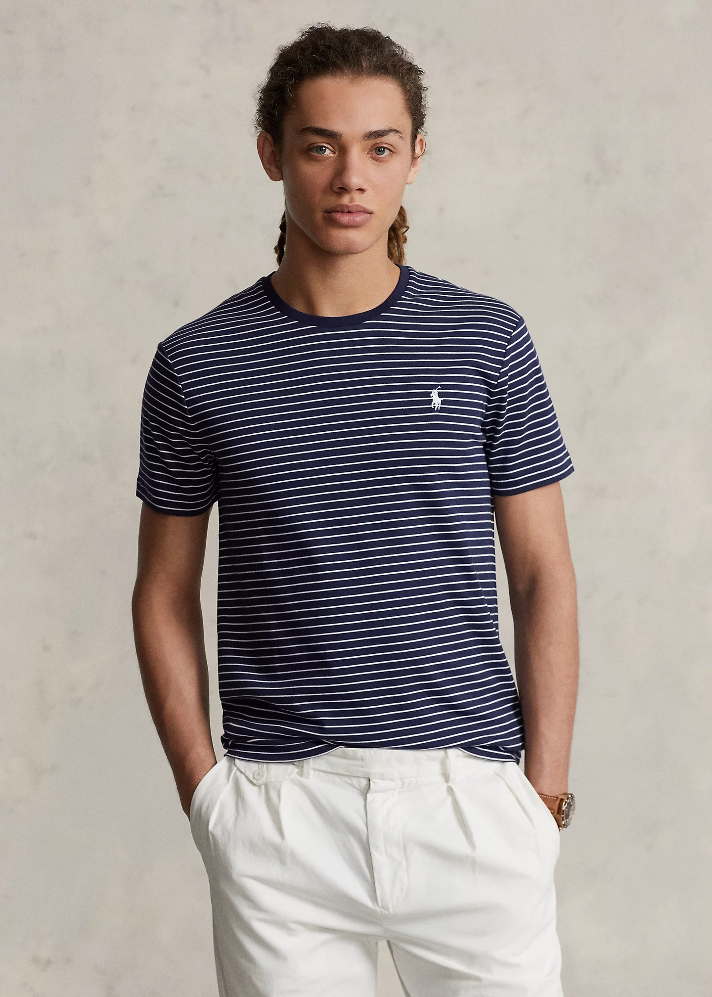 Classic Fit Striped Soft Cotton T-Shirt