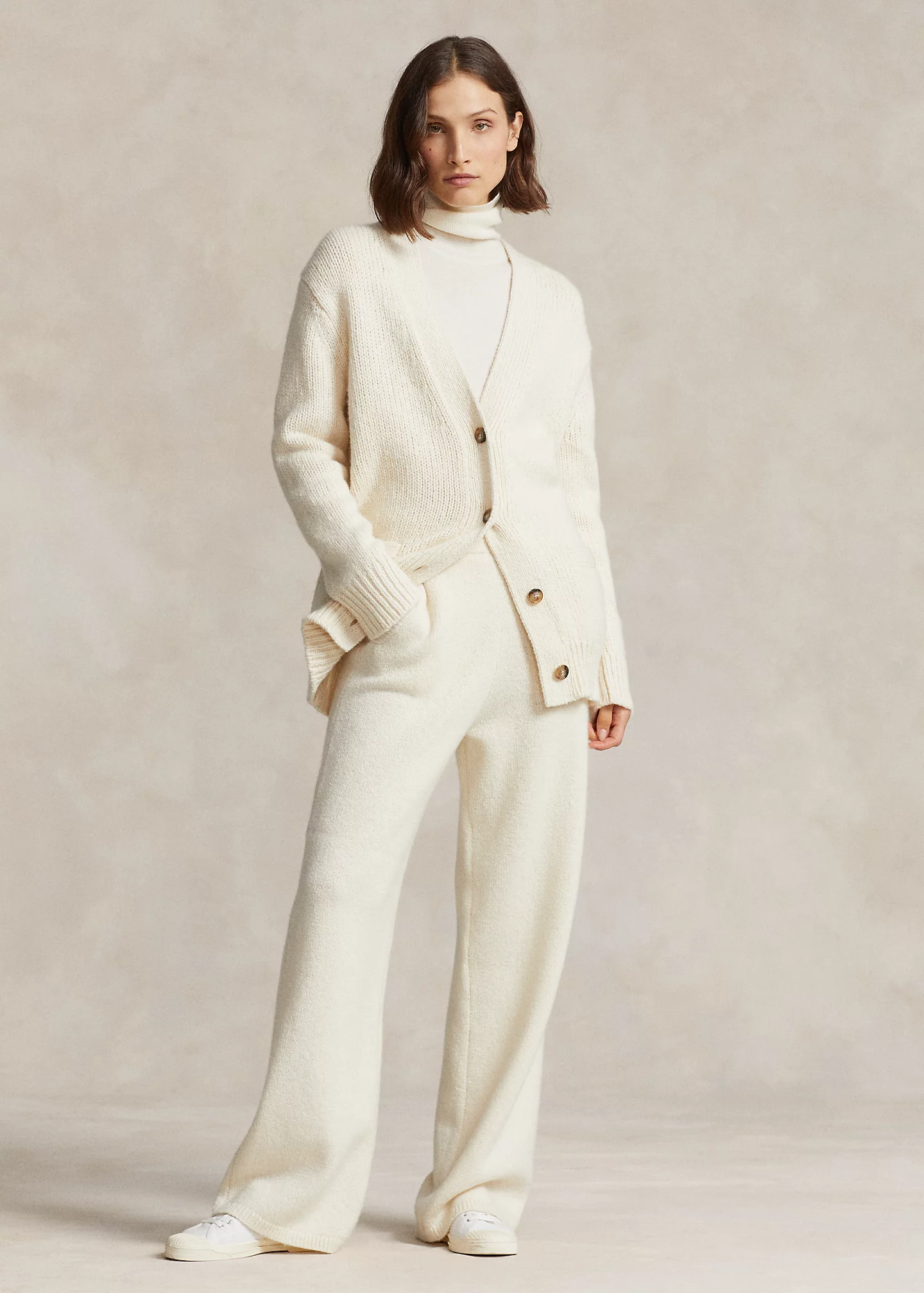Wool-Cashmere Wide-Leg Sweater Pant