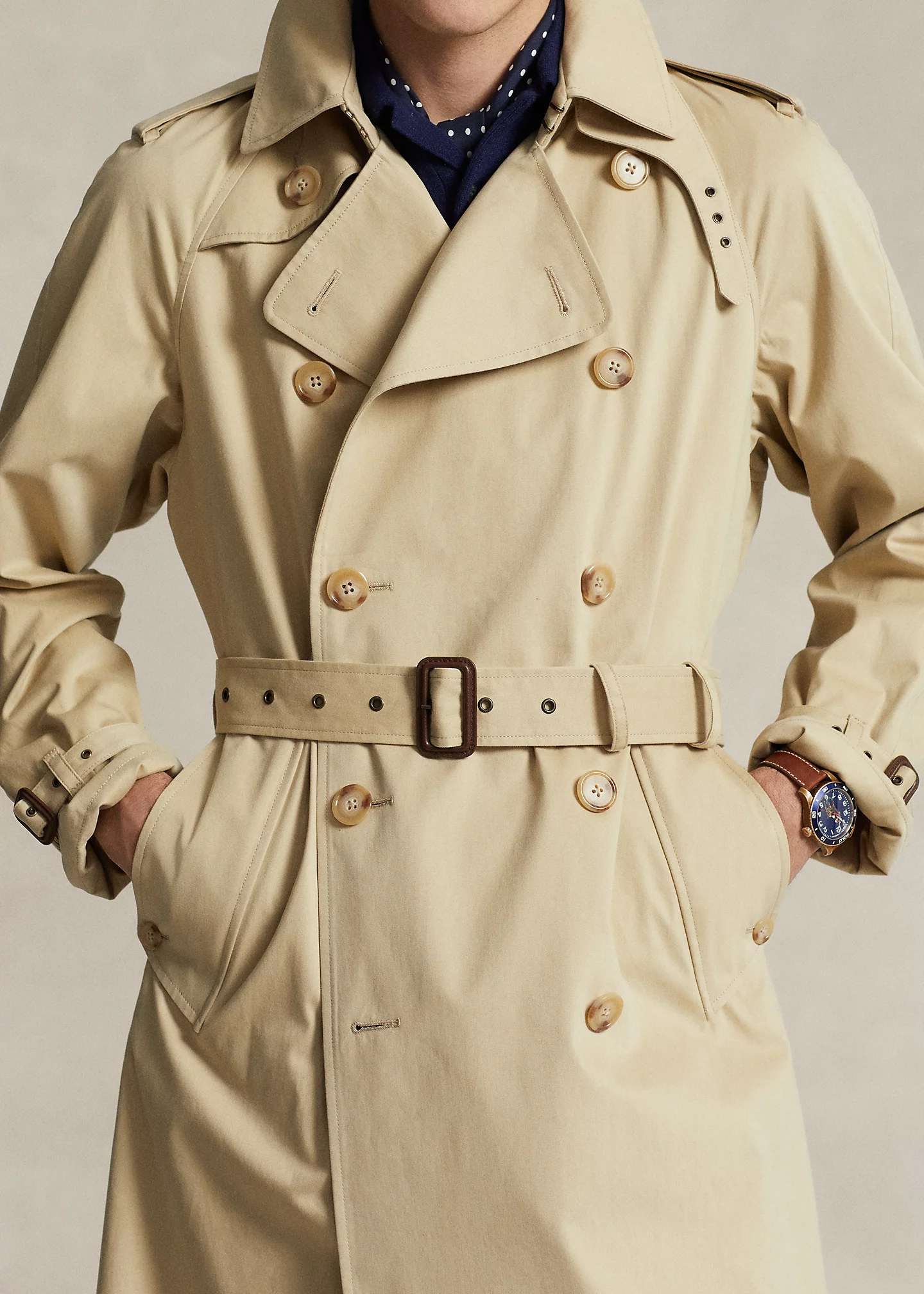 Lightweight Cotton-Blend Trench Coat