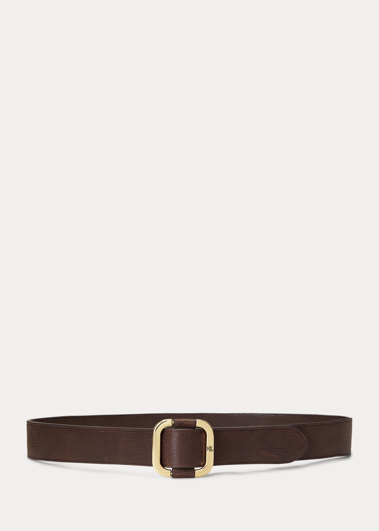 Slide-Buckle Waxed Leather Belt