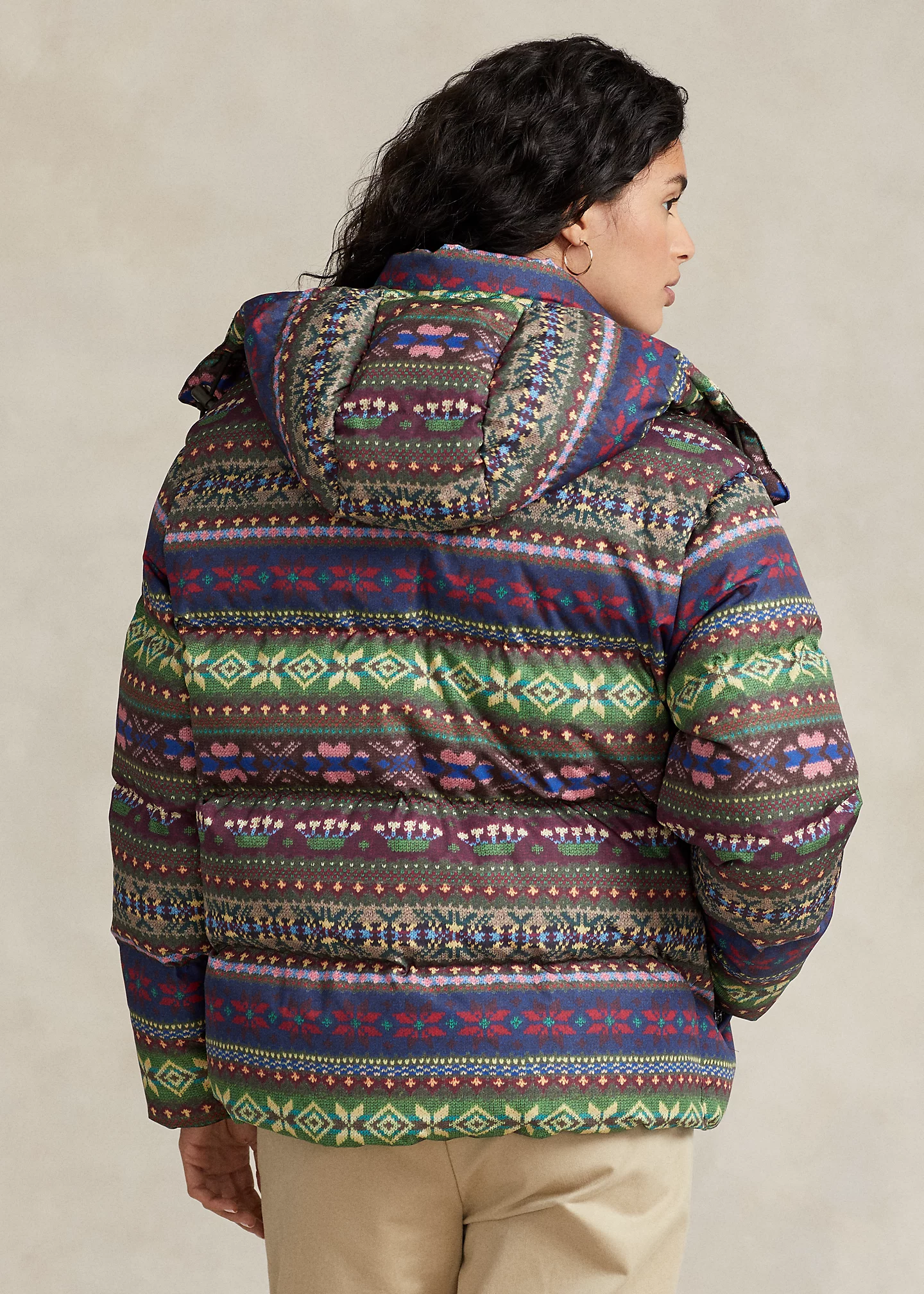 Water-Repellent Hooded Down Jacket