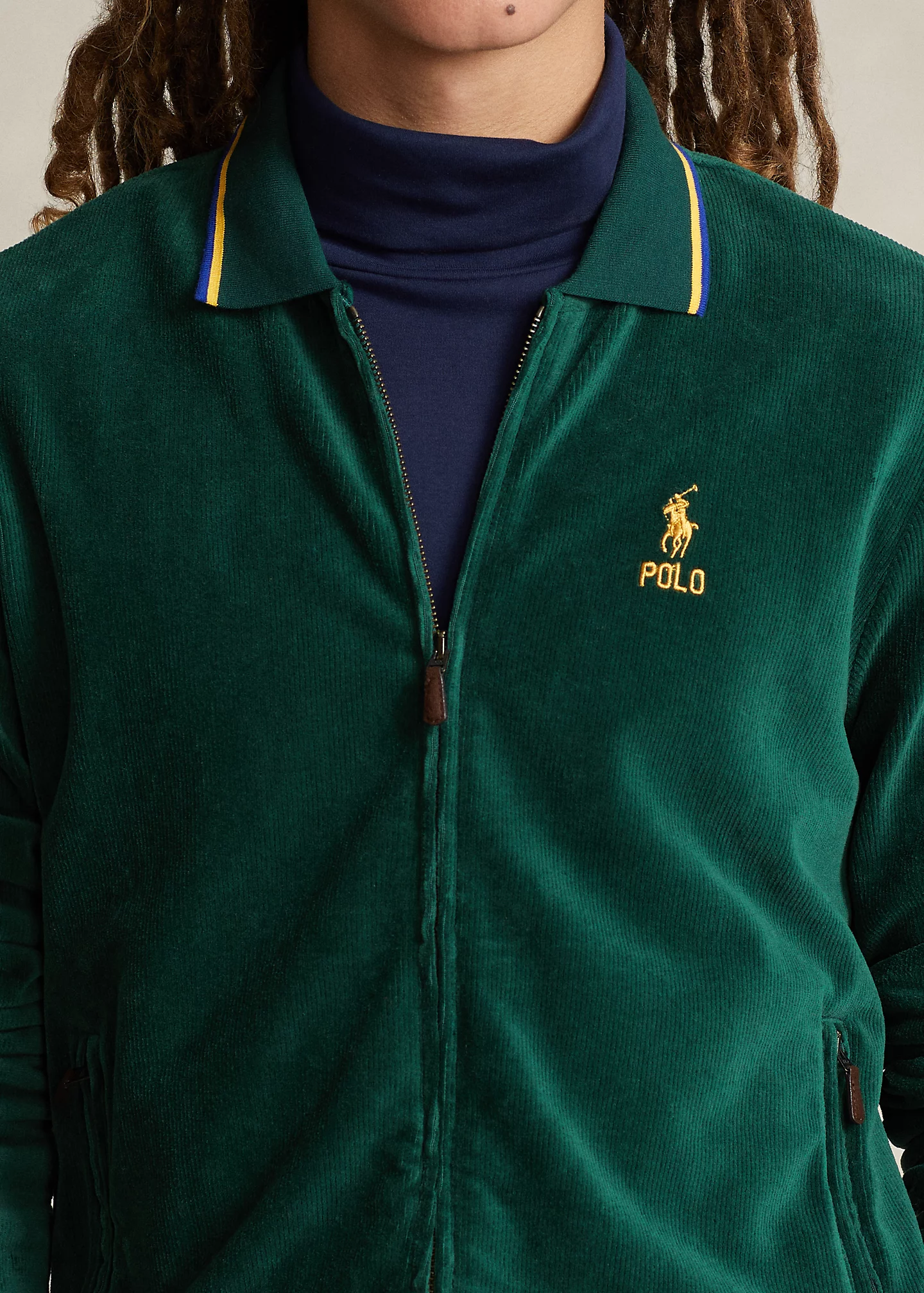 Knit Corduroy Track Jacket