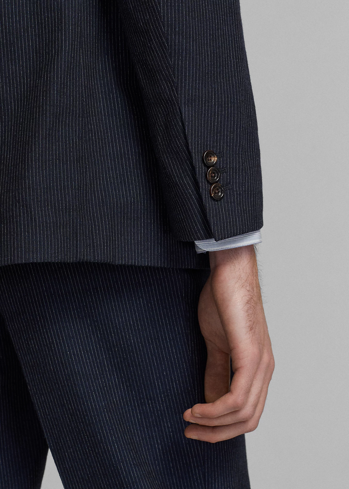 Striped Herringbone Suit Jacket