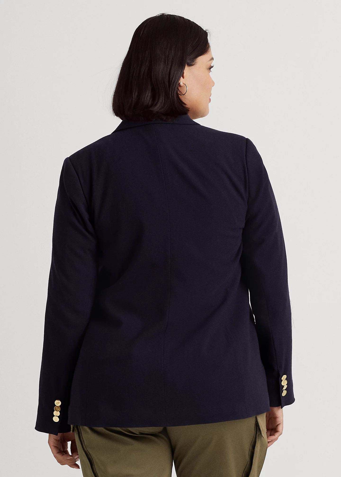 Double-Breasted Wool Crepe Blazer