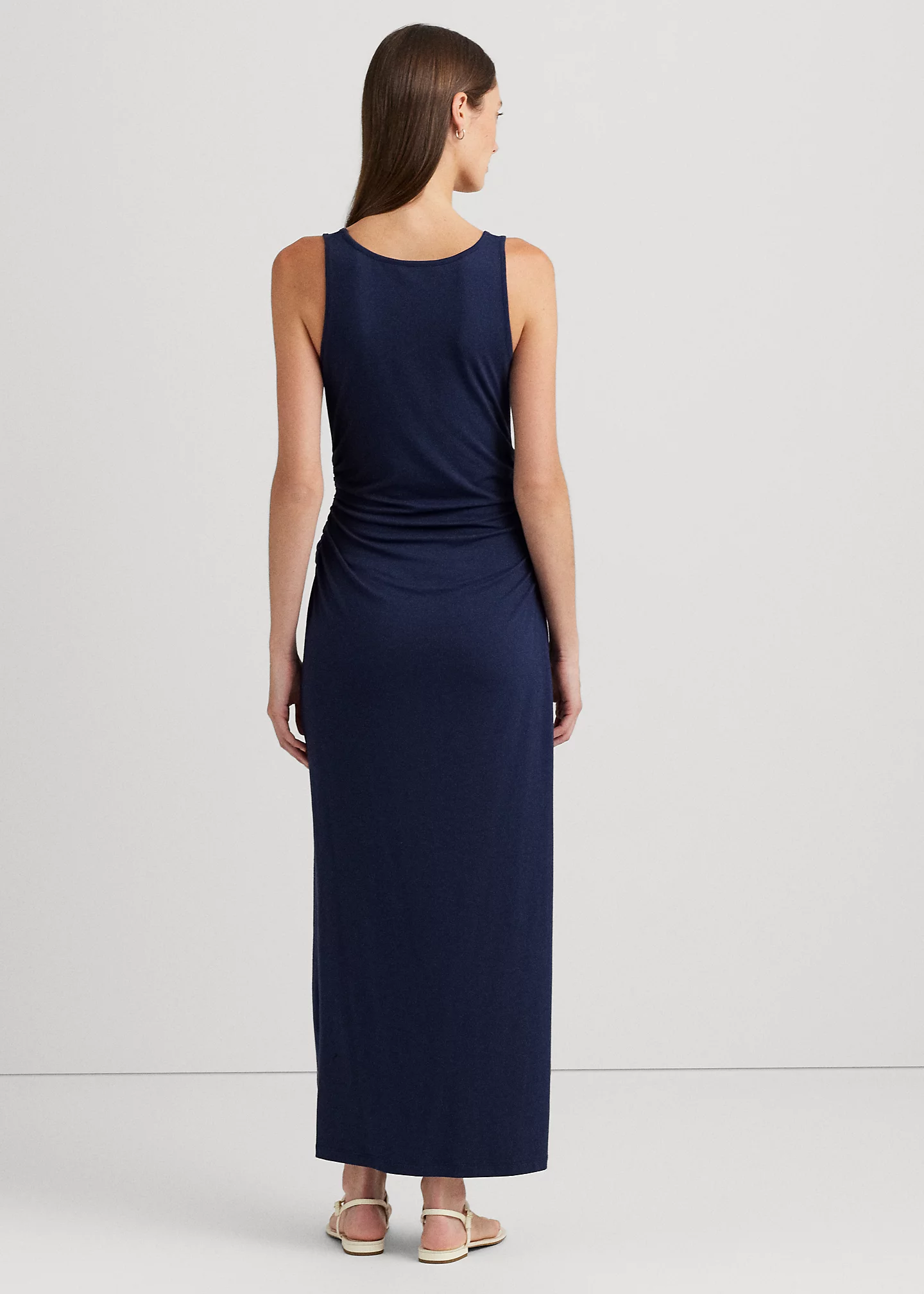 Twist-Front Jersey Sleeveless Dress