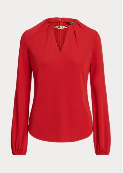 Logo-Trim Stretch Jersey Top