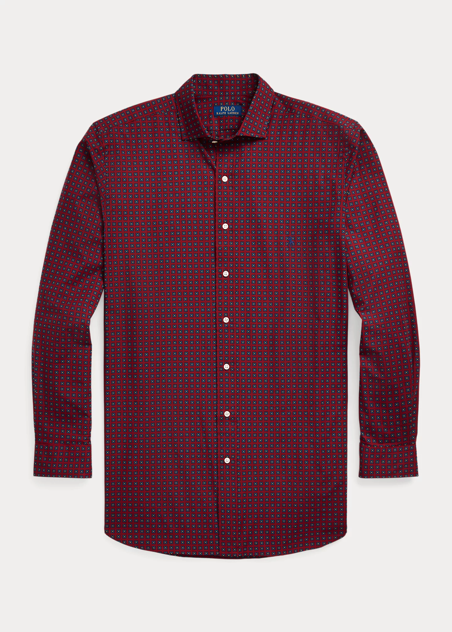 Foulard-Print Stretch Poplin Shirt