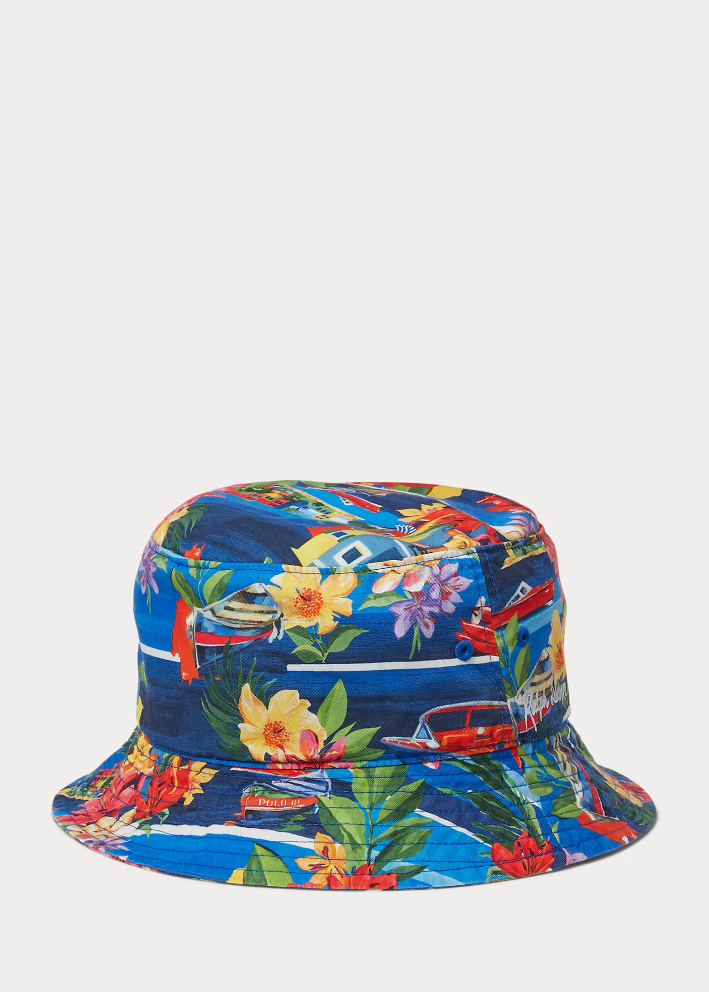 Tropical-Print Twill Bucket Hat