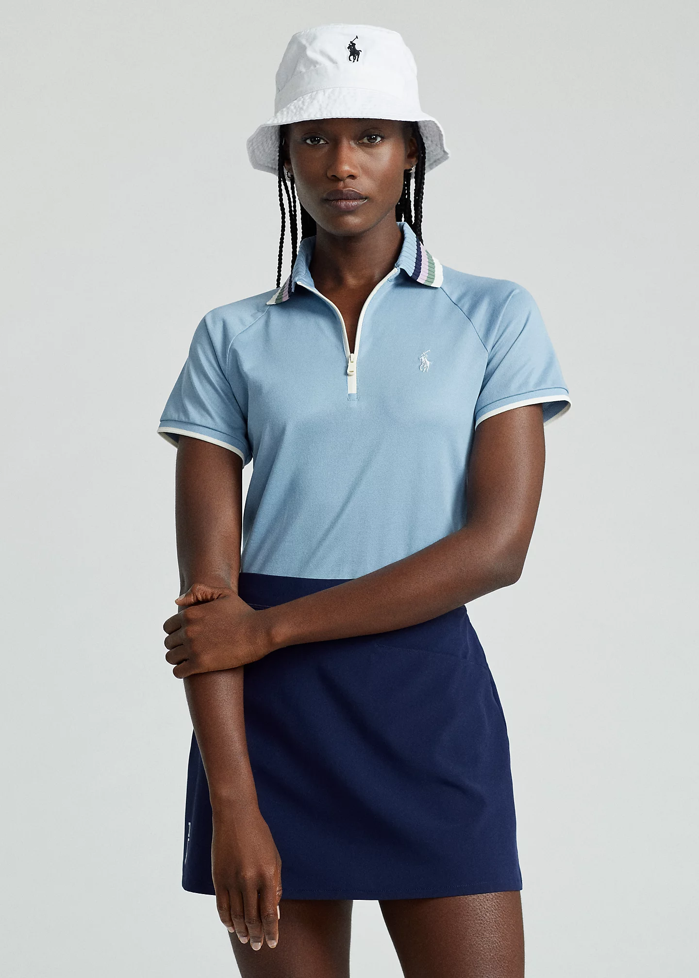 Tailored Fit Quarter-Zip Polo Shirt