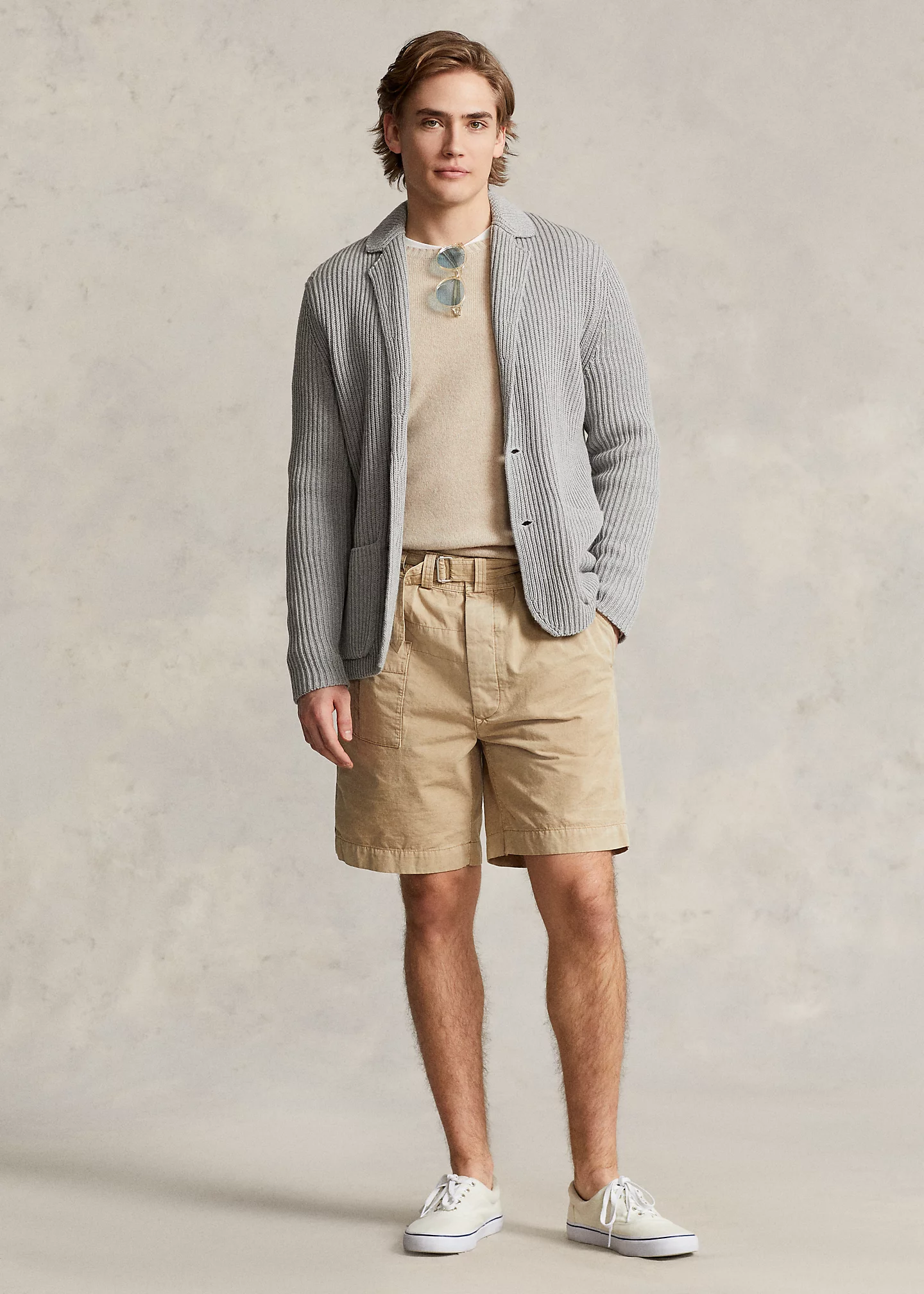 Cotton-Cashmere Blazer Cardigan