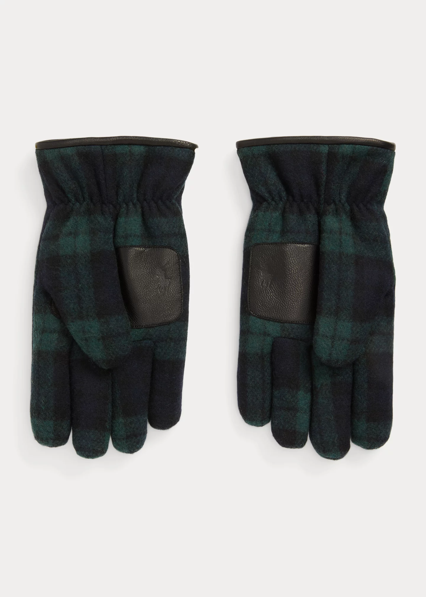 Plaid Wool Melton Insulated Gloves
