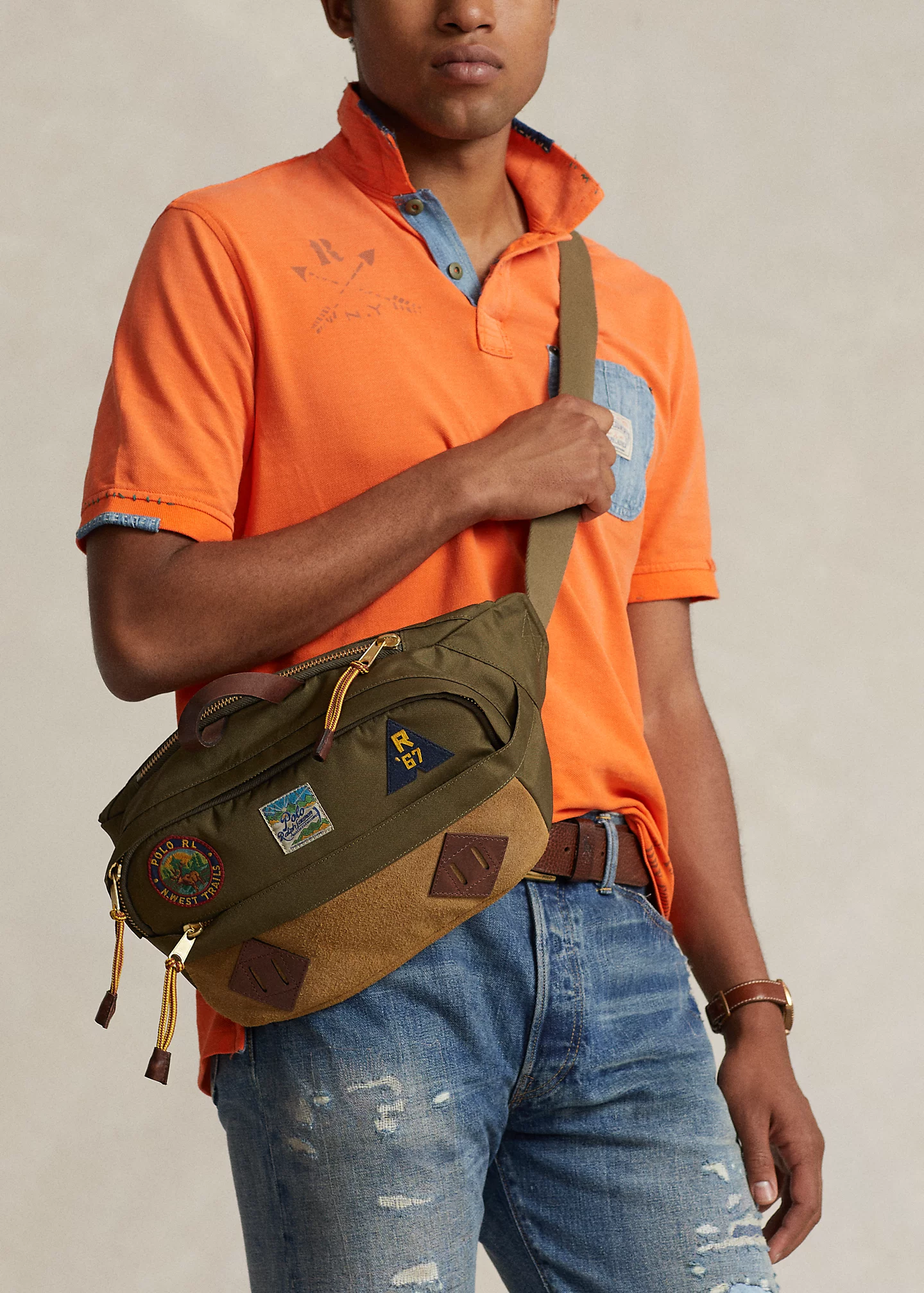 Suede-Trim Trail Waist Pack