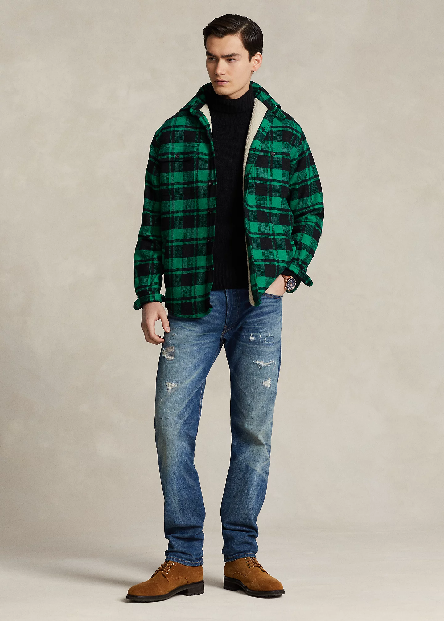 Classic Fit Wool-Blend Shirt Jacket