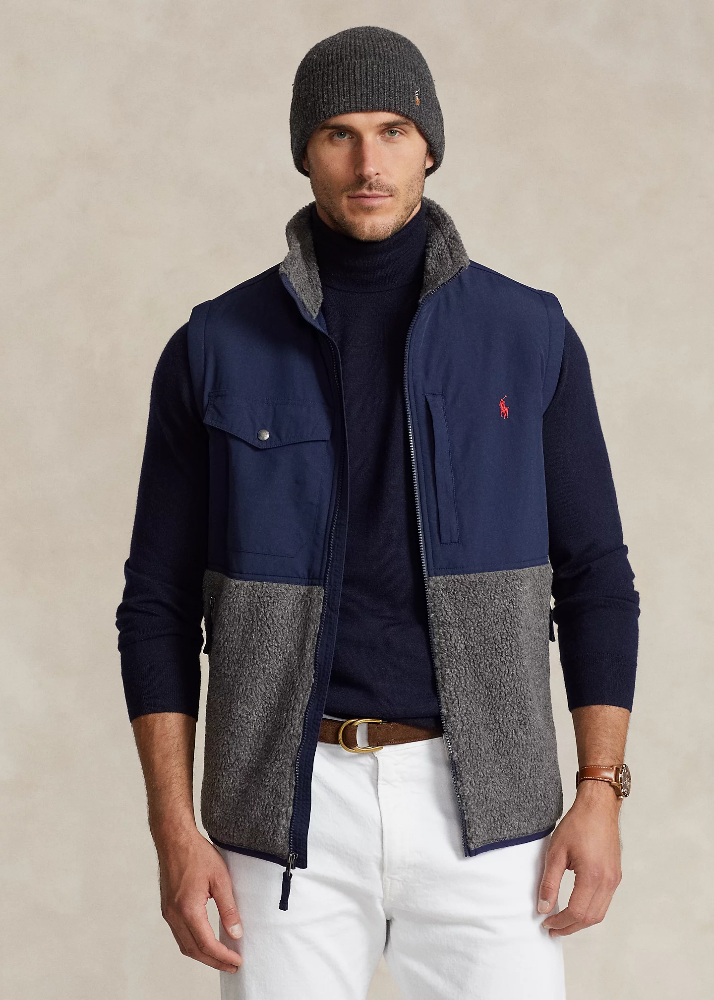 Color-Blocked Hybrid Vest